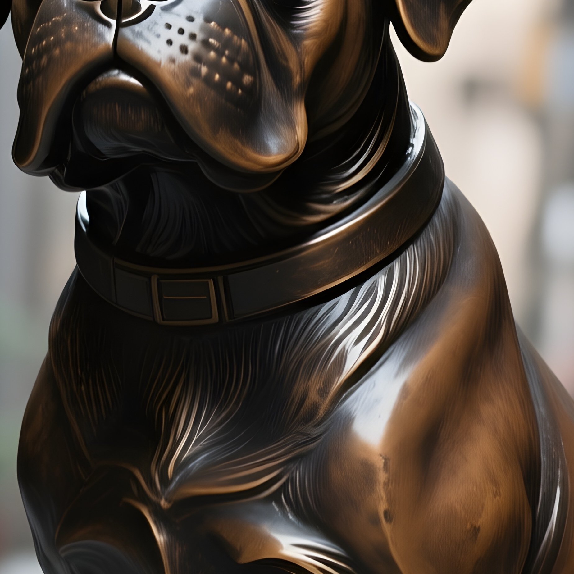 A Boxer Puppy Dog Statue In An Alley - Full Resolution Quality Preview