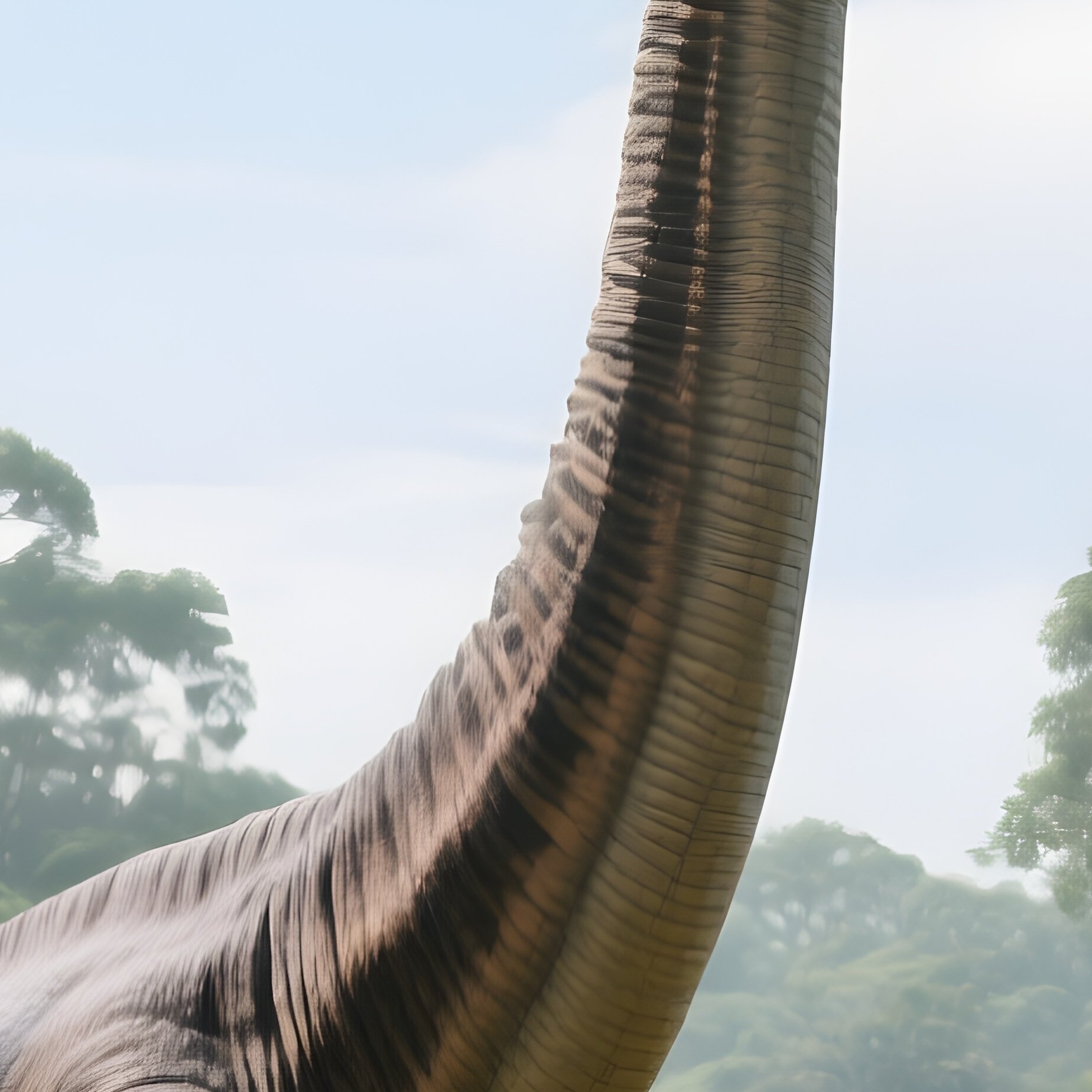 A Brachiosaurus Dinosaur In A Prehistoric Scene - Full Resolution Quality Preview