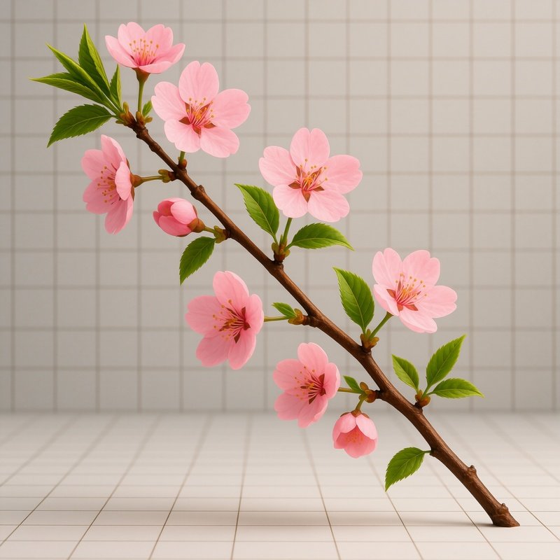 A Branch Of Cherry Blossoms Cherry Blossom Digital Rendering