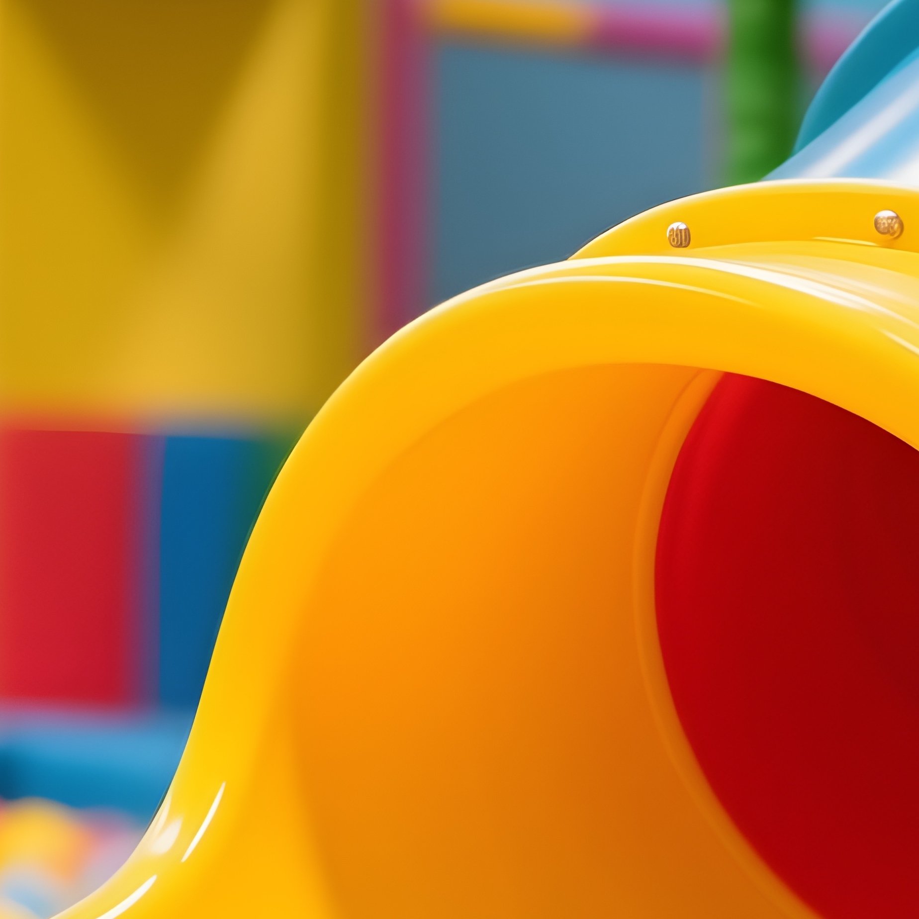 A Bright Indoor Slide Spiraling Down Into A Pool Of Plastic Balls - Full Resolution Quality Preview