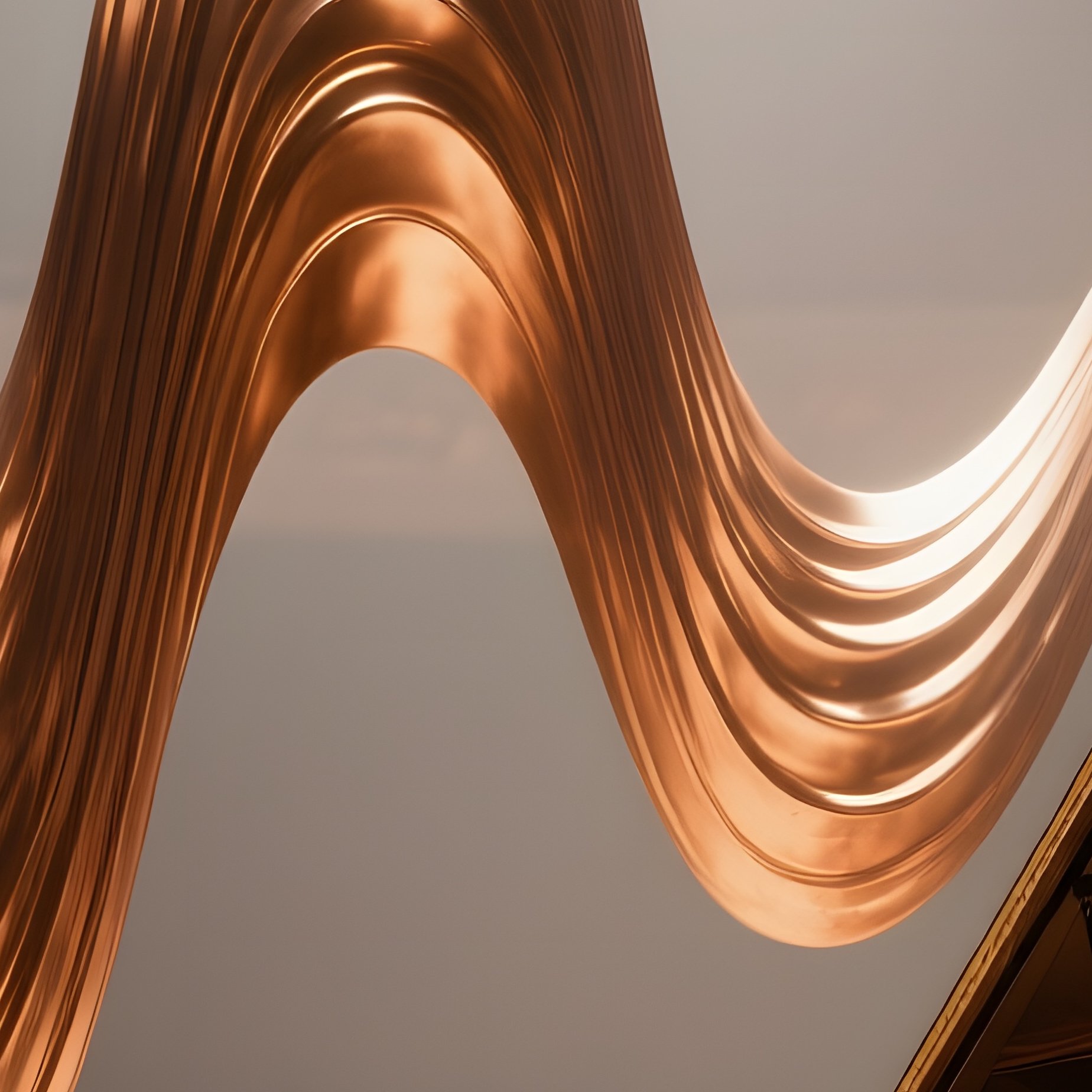 A Bronze Abstract Representation Of Sound Waves Emanating From A Grand Piano In An Elegant Concert - Full Resolution Quality Preview