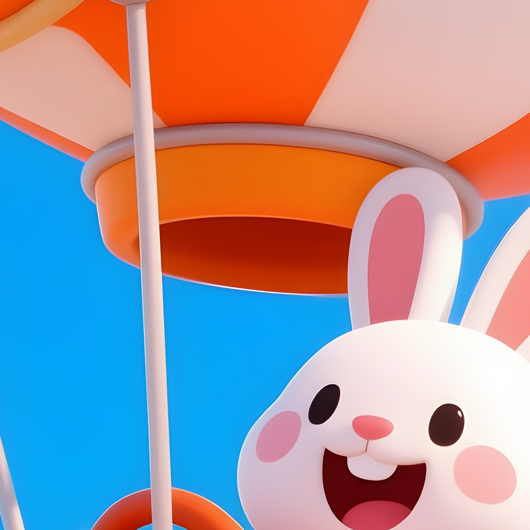 A Bunny Piloting A Hot Air Balloon Shaped Like A Carrot - Full Resolution Quality Preview