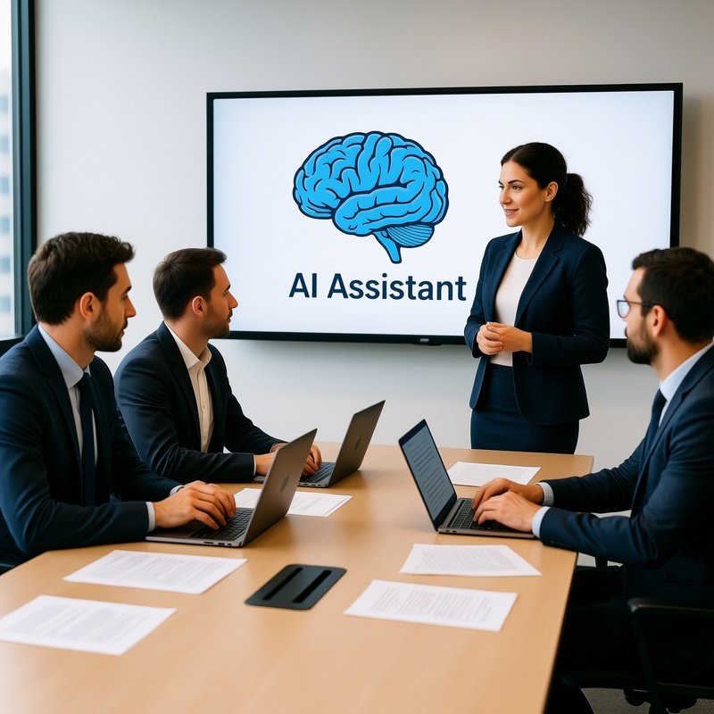 A Business Meeting Focused On Ai Technology Business Meeting Ai