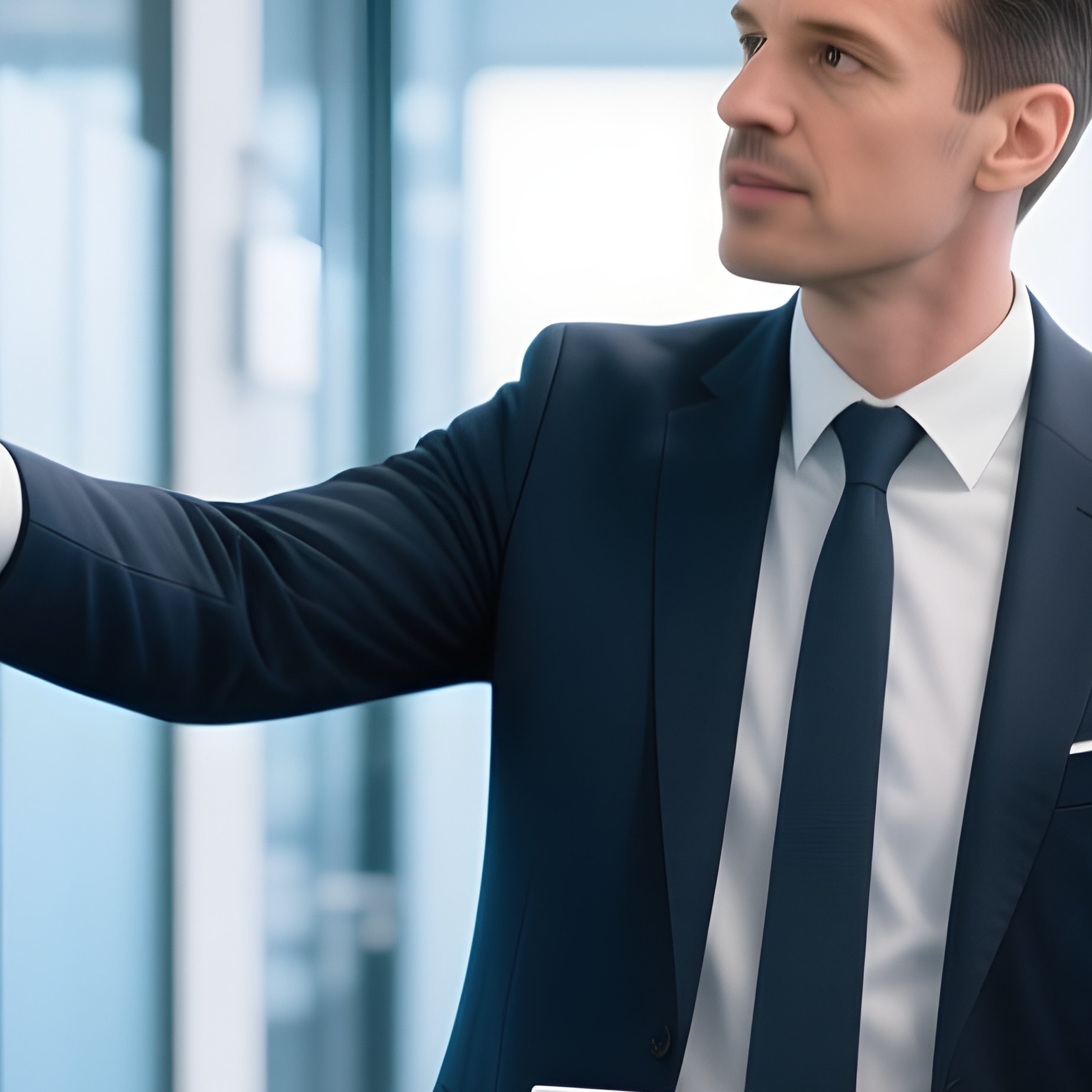 A Business Mentor And Mentee Inspecting A Corporate Office - Full Resolution Quality Preview