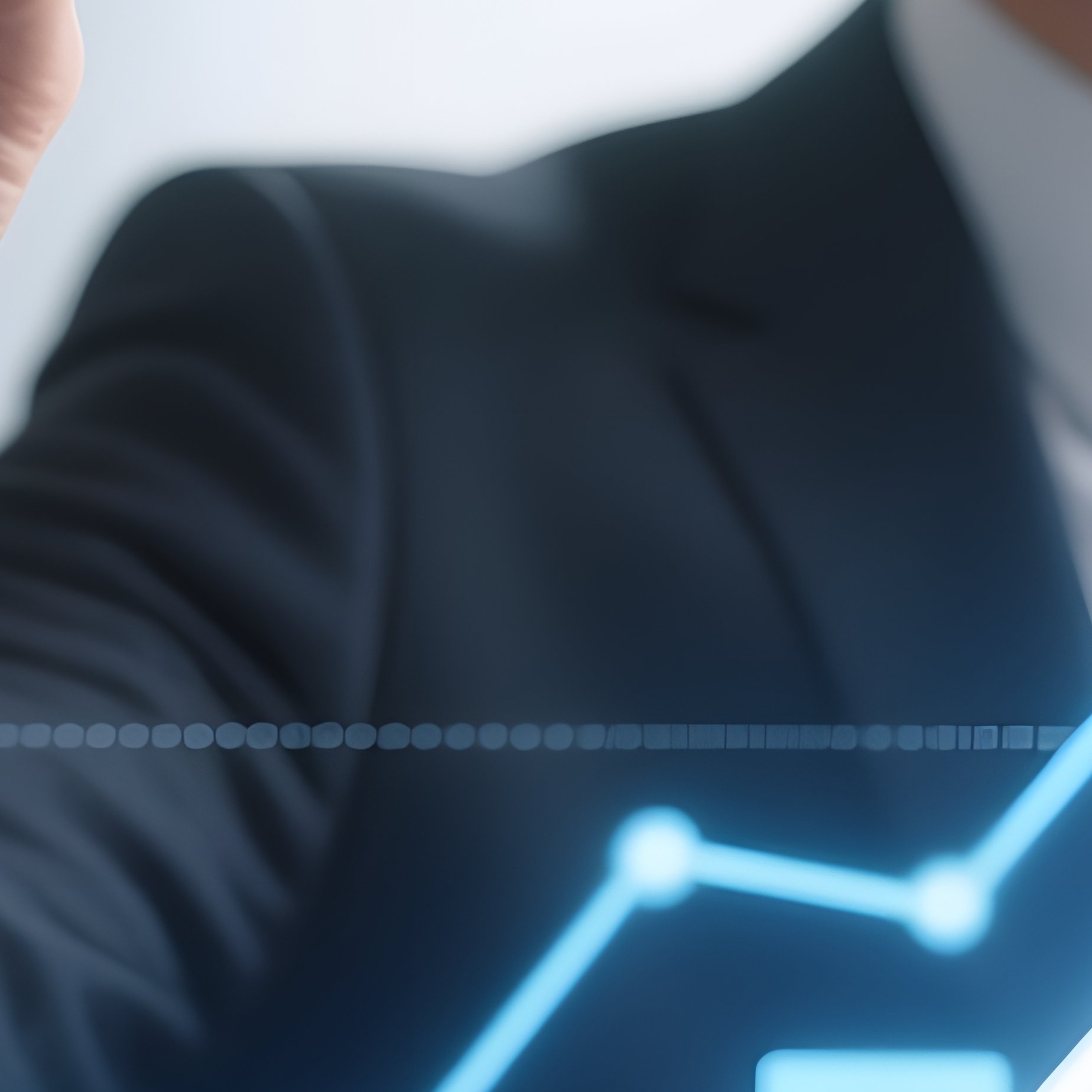 A Businessman Interacting With A Digital Graph Business Finance - Full Resolution Quality Preview