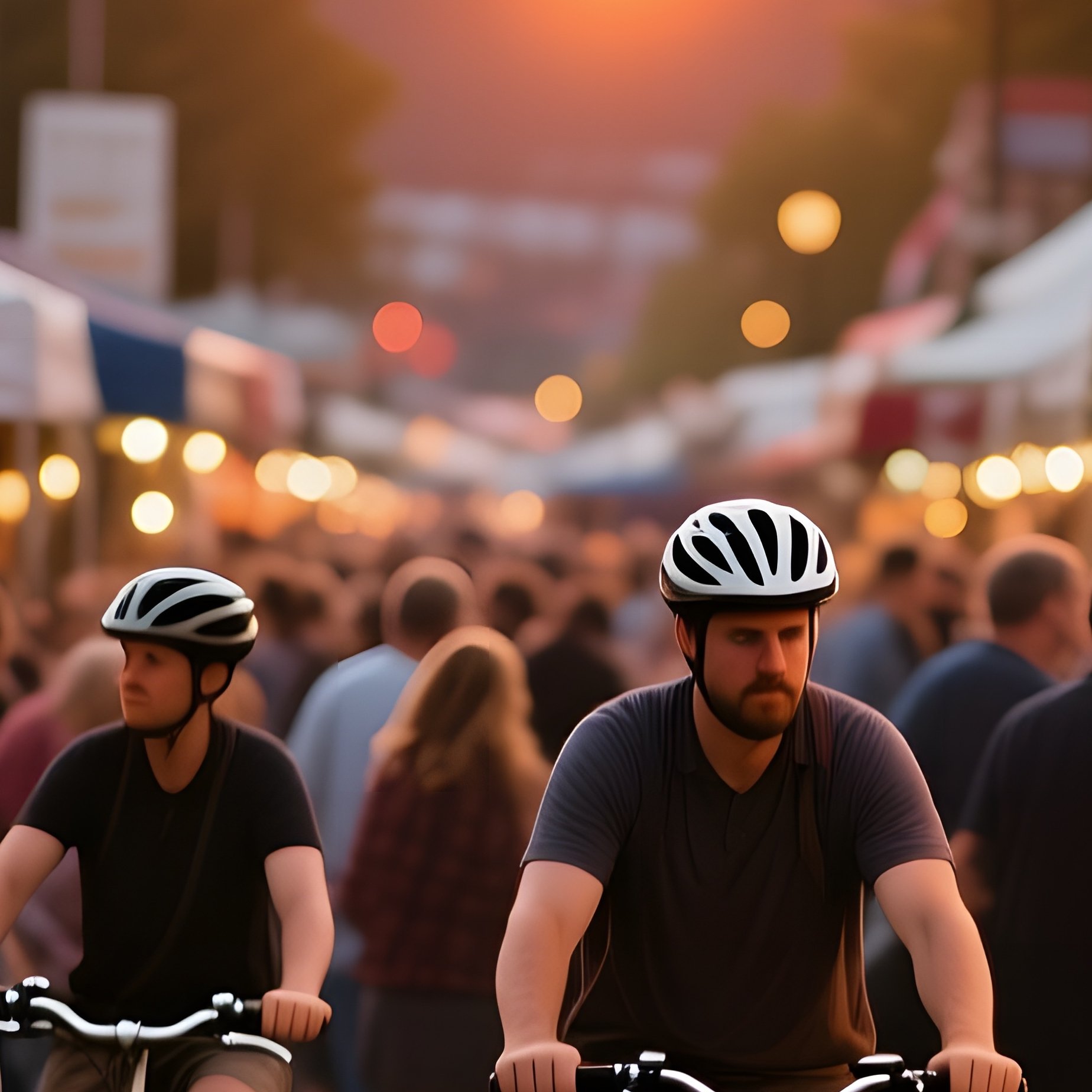 A Bustling Farmers Market At Sunset In Portland, Stalls With Fresh Berries And Artisan Breads, Warm - Full Resolution Quality Preview