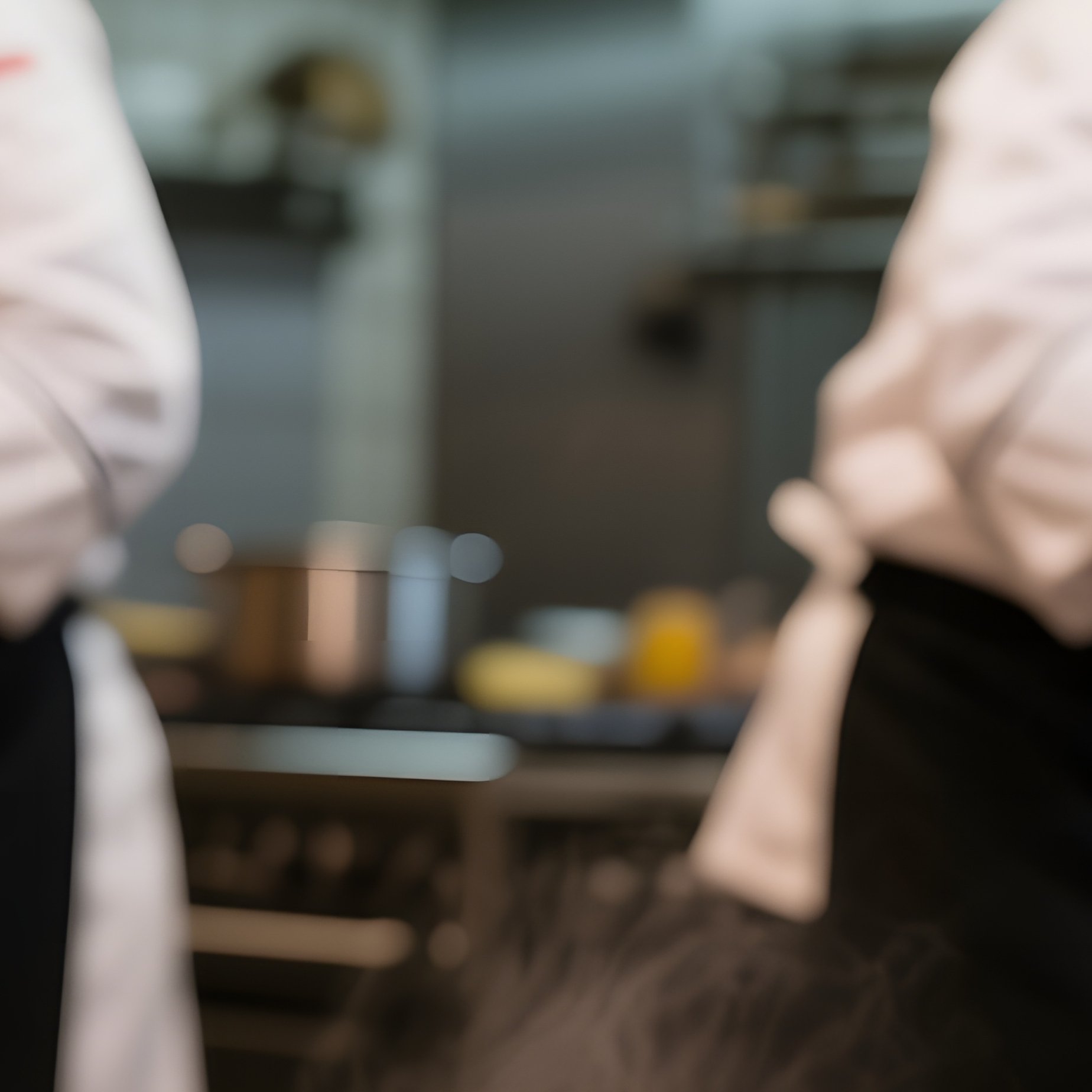 A Bustling Kitchen In A Traditional German Restaurant, Chefs Plating Sautéed Morels Over Creamy - Full Resolution Quality Preview