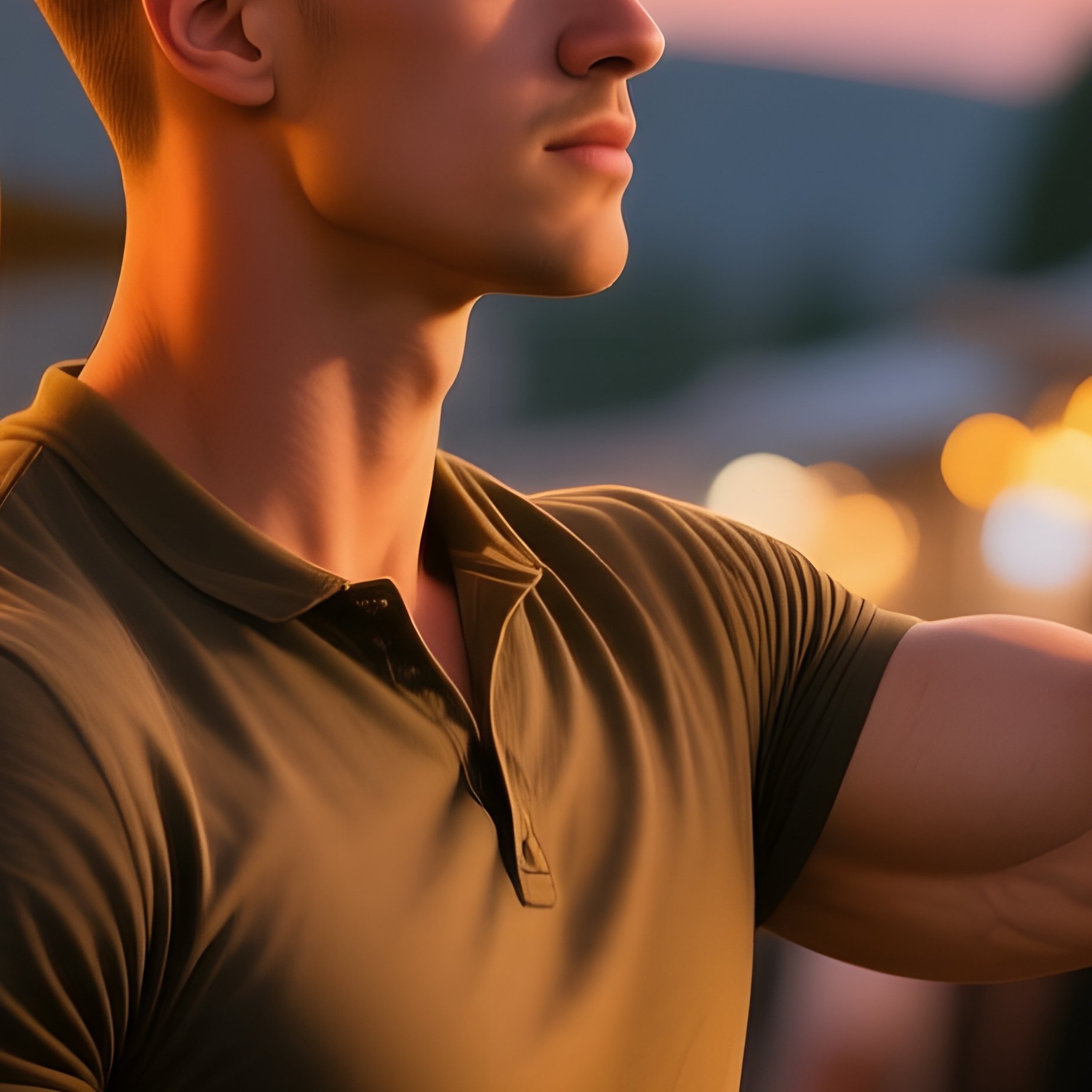A Bustling Open Air Market Turned Pop Up Tech Stall At Dusk - Full Resolution Quality Preview