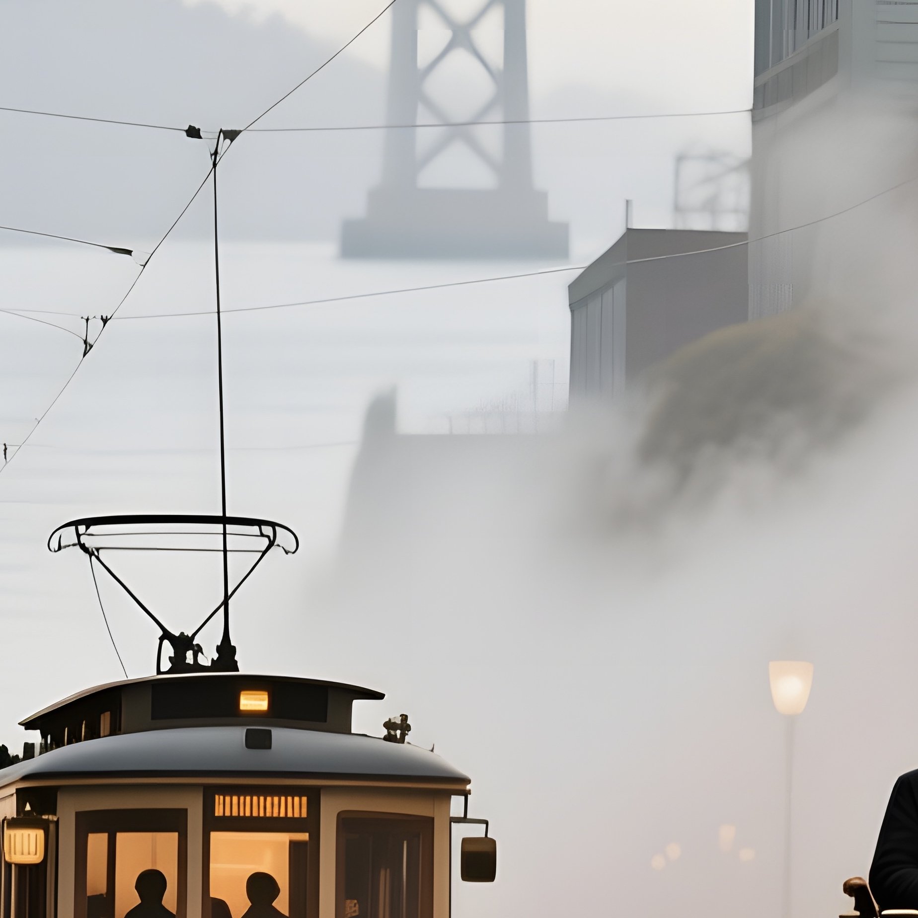 A Bustling Streetcar Line In Early 20Th Century San Francisco, Horse‑Drawn Carriages Sharing Road - Full Resolution Quality Preview