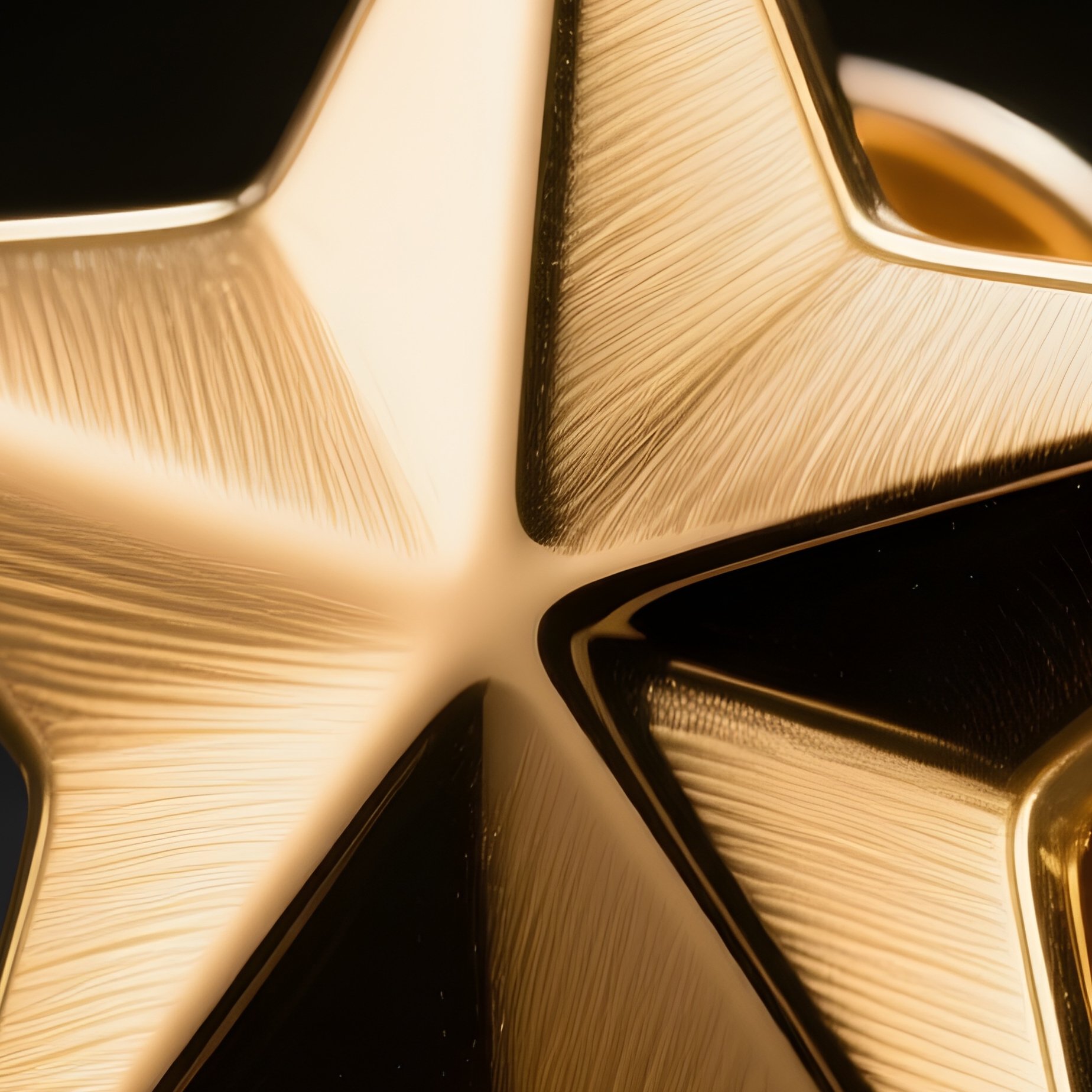 A Button Physically Cut Into The Shape Of A Star Metallic Gold No Text - Full Resolution Quality Preview