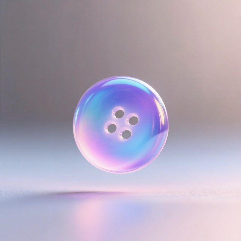 A Button Resembling A Soap Bubble Iridescent And Fragile No Reflection Of Text