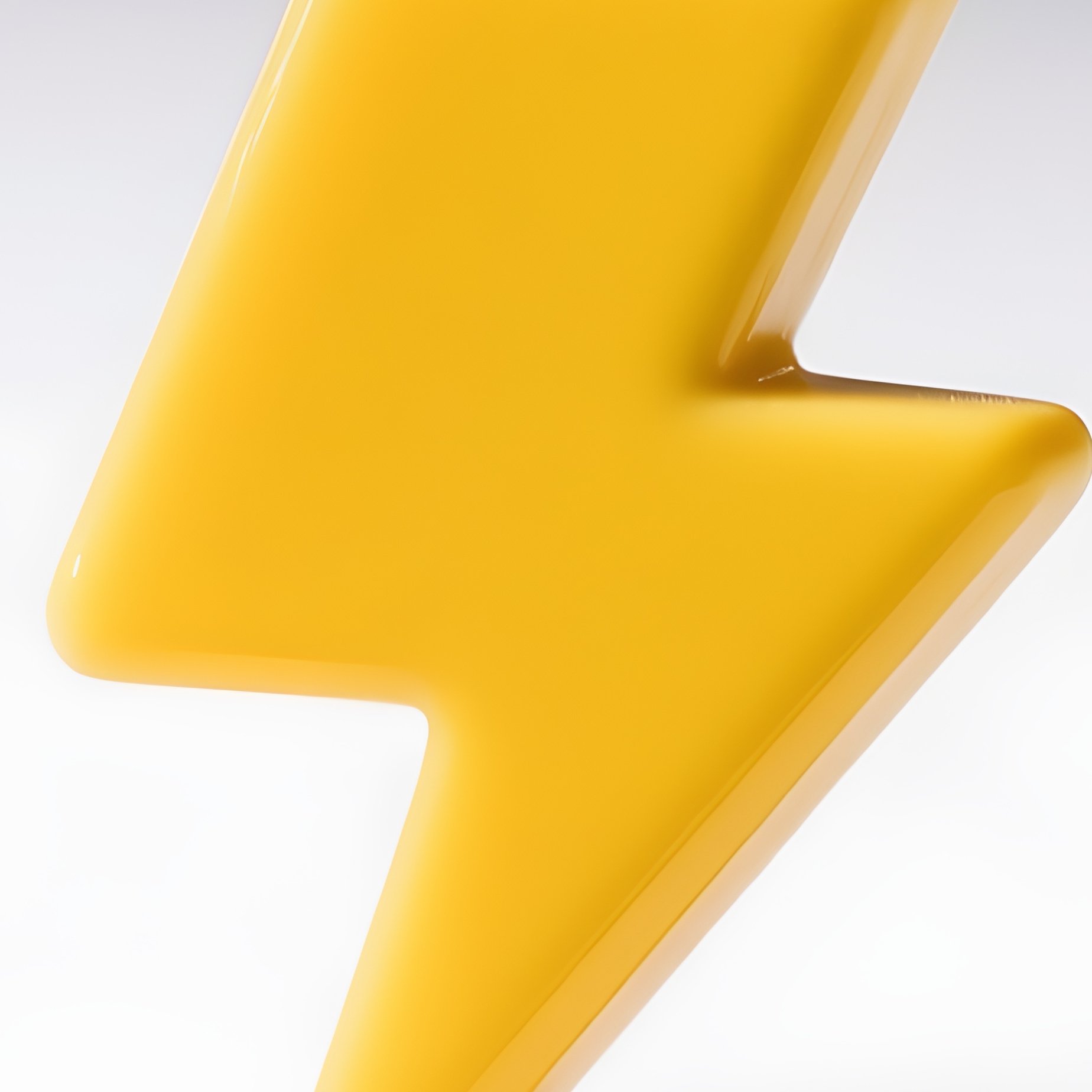 A Button Shaped Like A Lightning Bolt Yellow Plastic Unmarked - Full Resolution Quality Preview