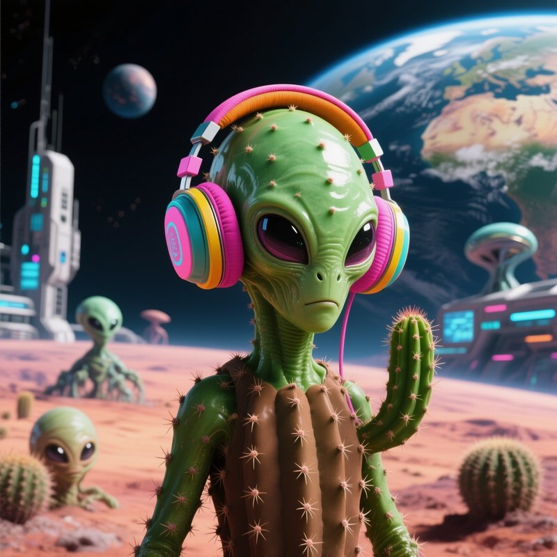 A Cactus Wearing Earmuffs In Science Fiction