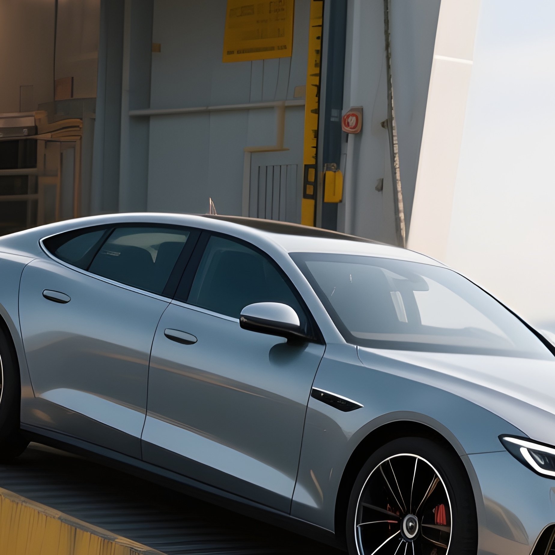A Car Ferry Lowering Its Ramp Onto A Concrete Pier - Full Resolution Quality Preview