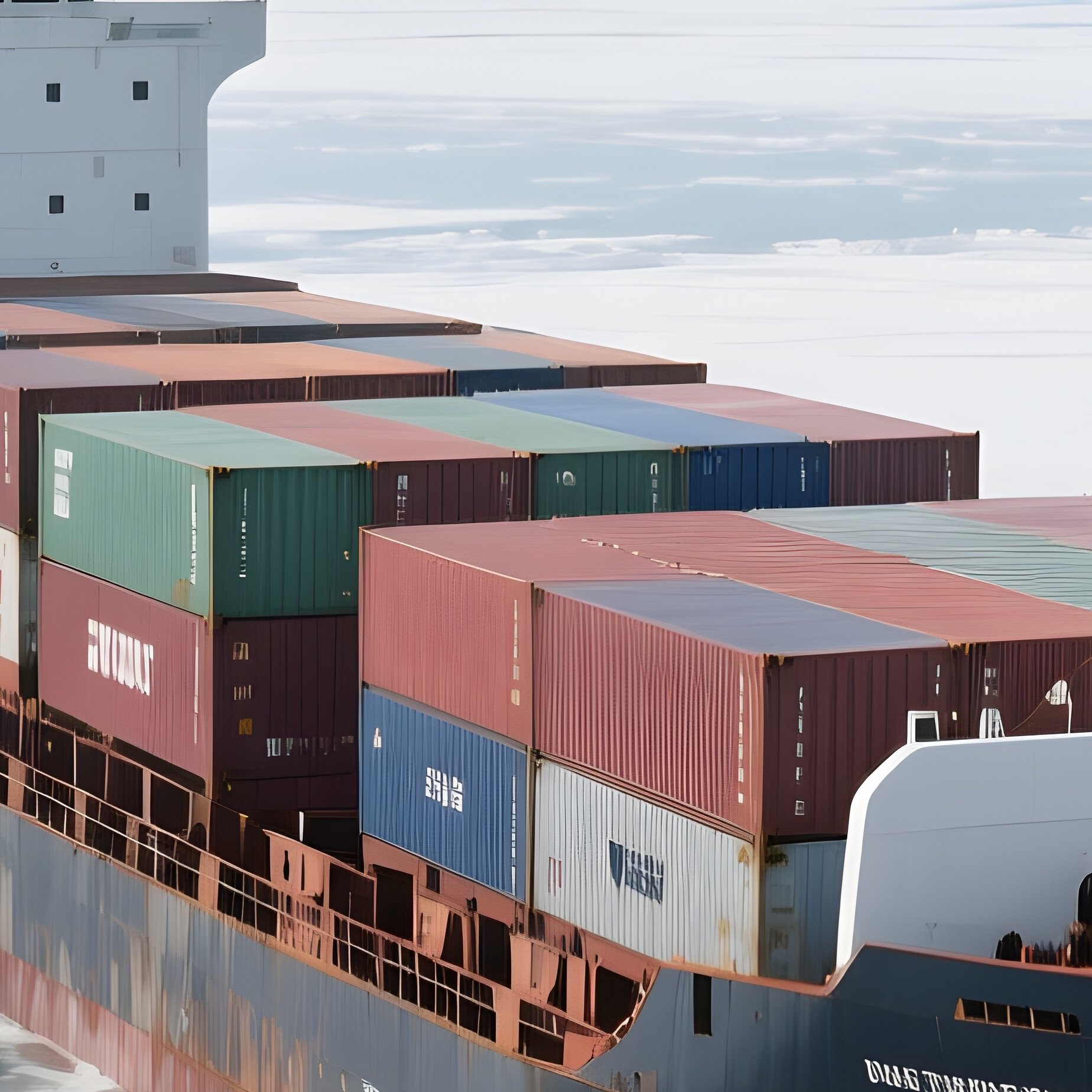 A Cargo Ship Navigating Icy Waters Surrounded By Floating Ice - Full Resolution Quality Preview