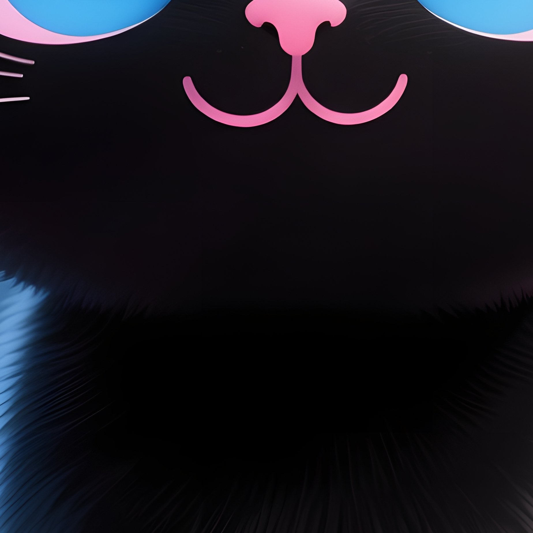 A Cartoon Black Cat Cartoon Cat - Full Resolution Quality Preview