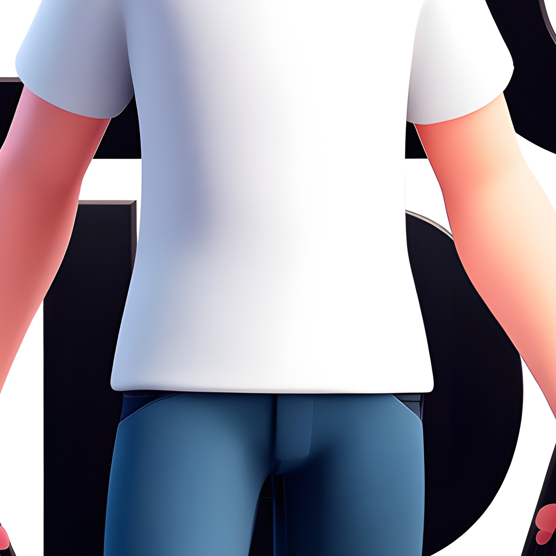 A Cartoon Character Holding Shopping Bags Black Friday Shopping - Full Resolution Quality Preview