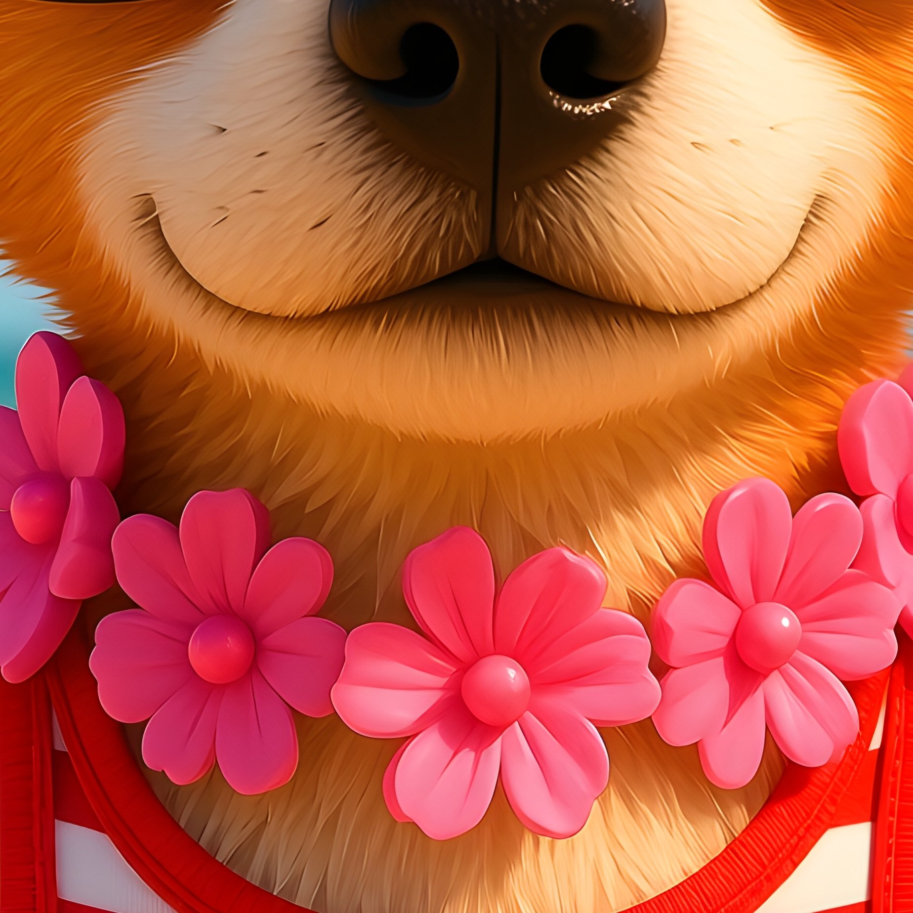 A Cartoon Dog Dressed In A Beach Outfit Cartoon Dog - Full Resolution Quality Preview