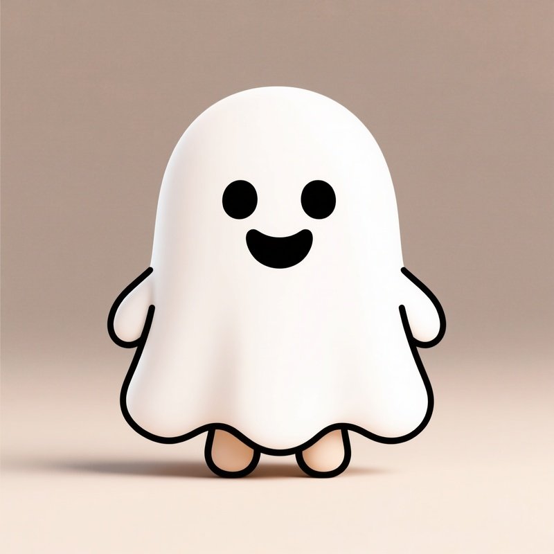 A Cartoon Ghost Character Cartoon Ghost