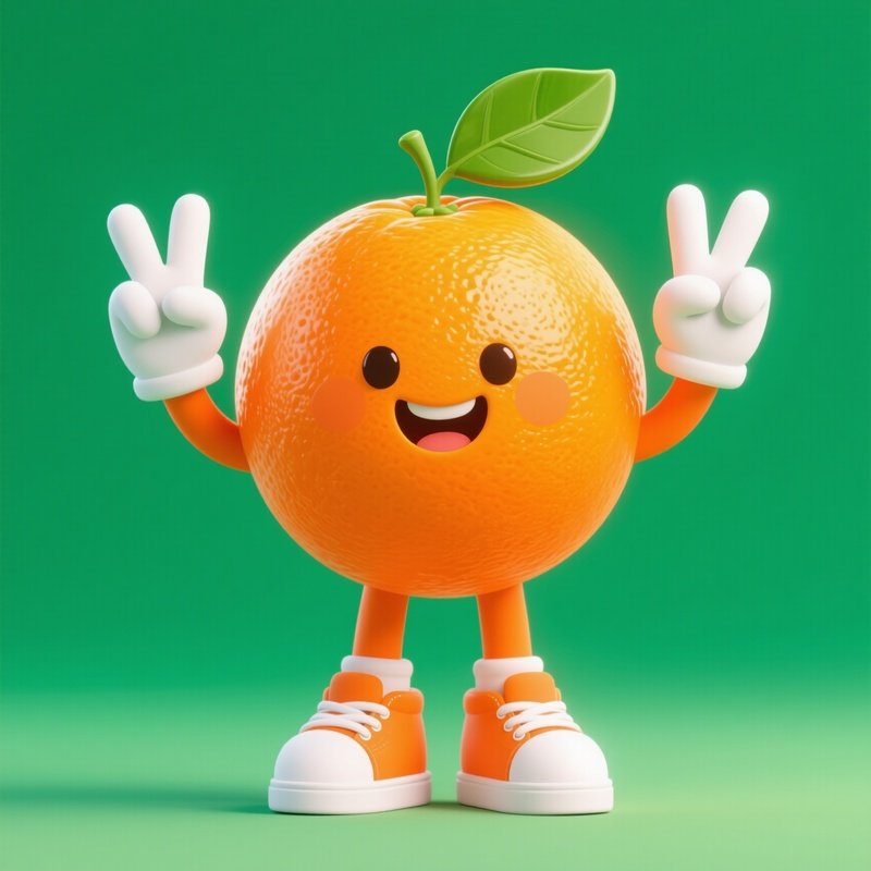 A Cartoon Orange Character Cartoon Orange