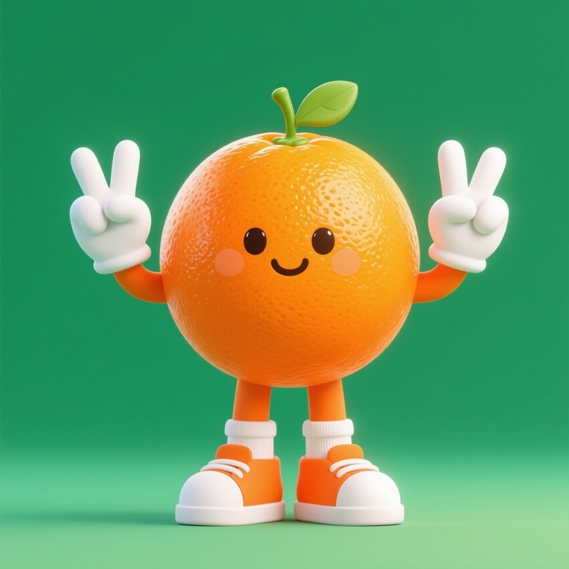 A Cartoon Orange Character Cartoon Orange