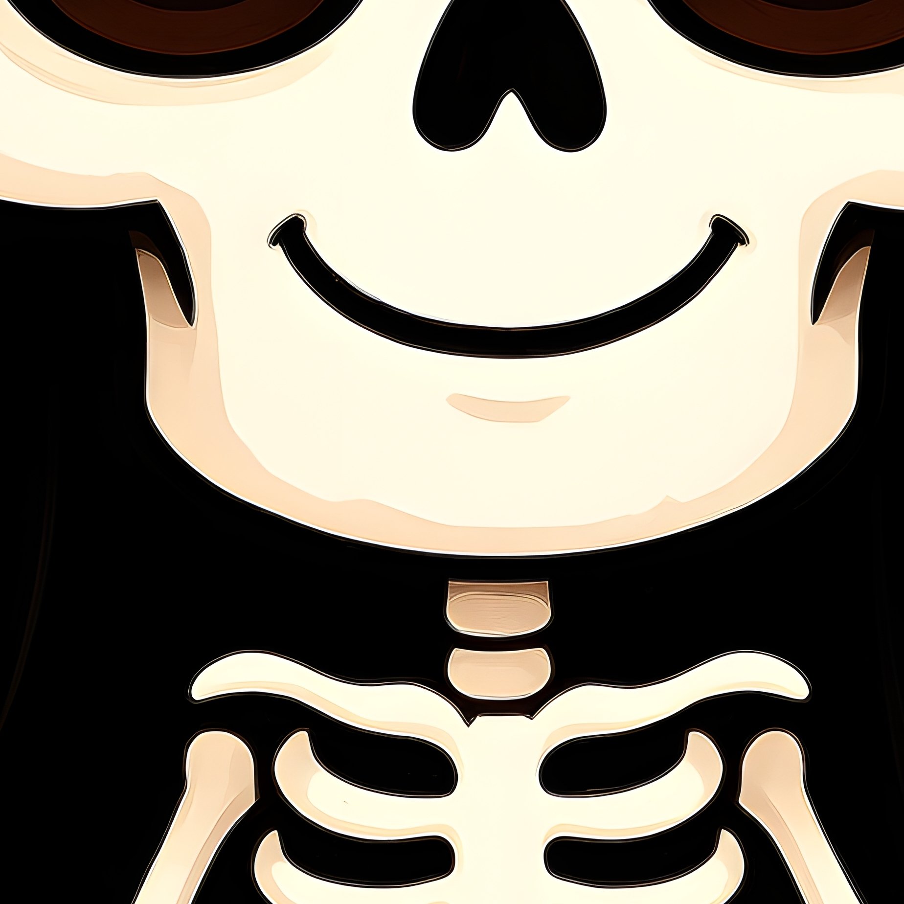 A Cartoon Skeleton Character With Long Hair Cartoon Skeleton - Full Resolution Quality Preview