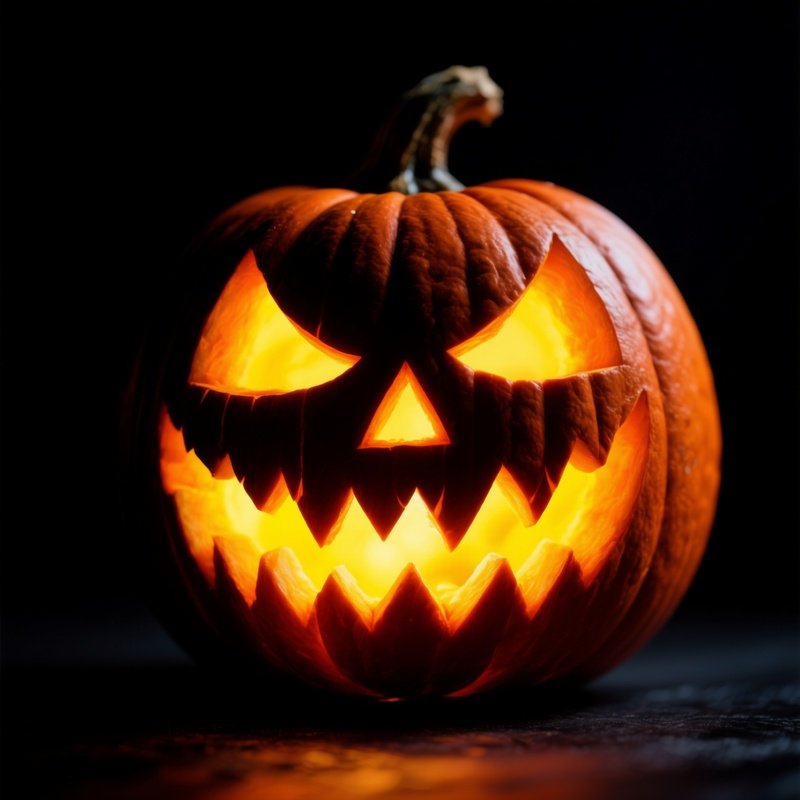 A Carved Pumpkin Halloween Pumpkin