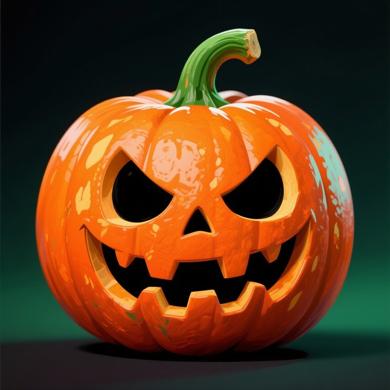 A Carved Pumpkin Halloween Pumpkin