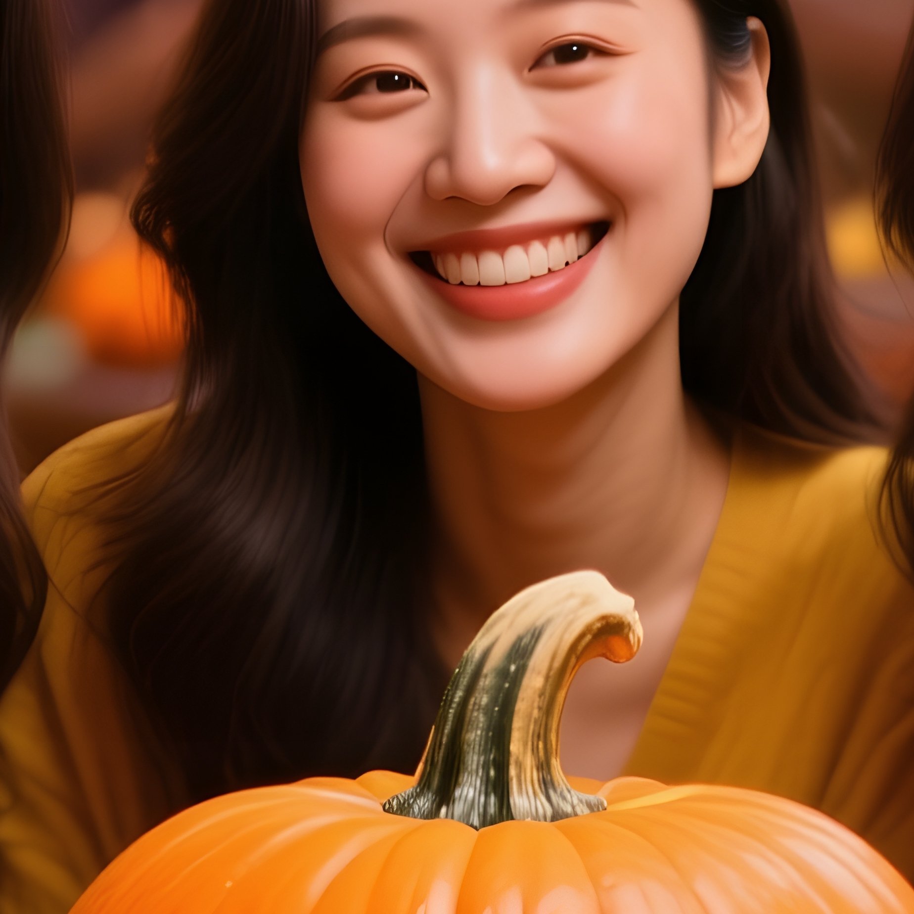 A Carved Pumpkin Lantern In A Festive Setting Halloween Pumpkin - Full Resolution Quality Preview