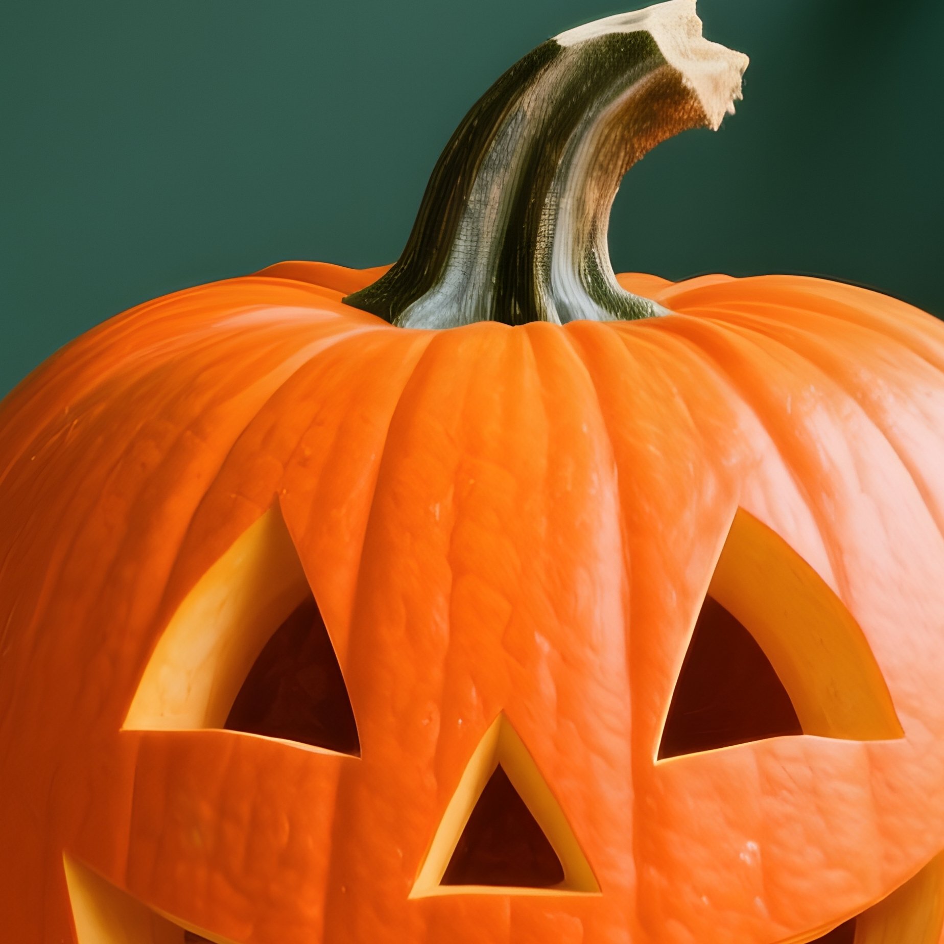 A Carved Pumpkin Surrounded By Halloween Decorations Halloween - Full Resolution Quality Preview