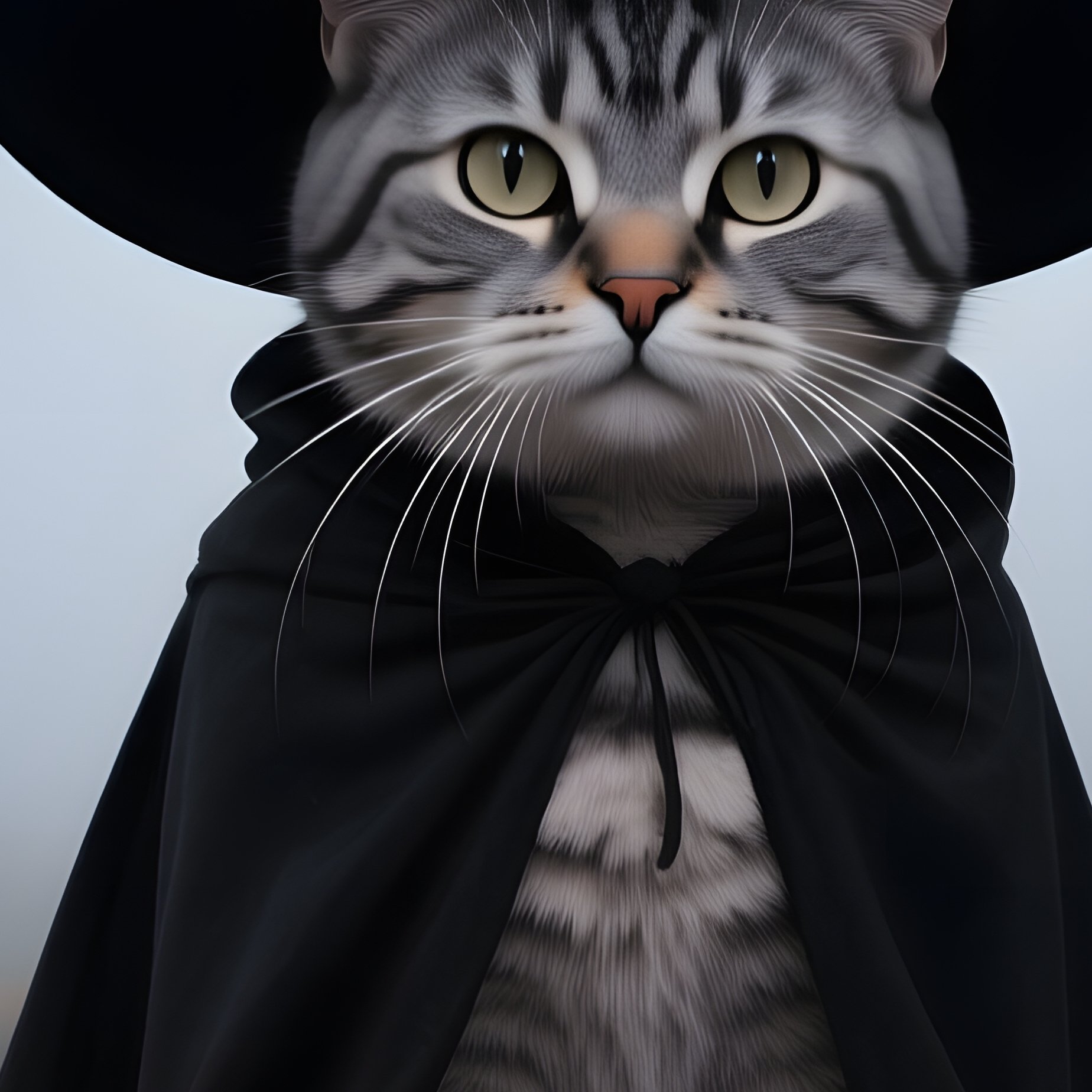 A Cat Dressed In A Witch Costume Halloween Cat - Full Resolution Quality Preview