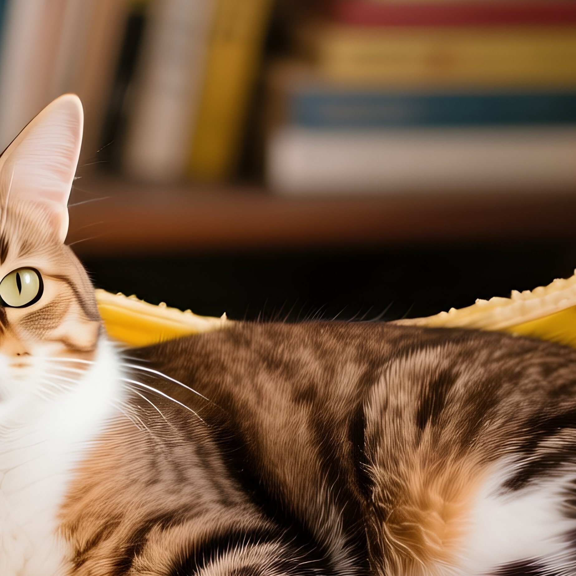 A Cat In A Banana Peel Hammock Still Life - Full Resolution Quality Preview