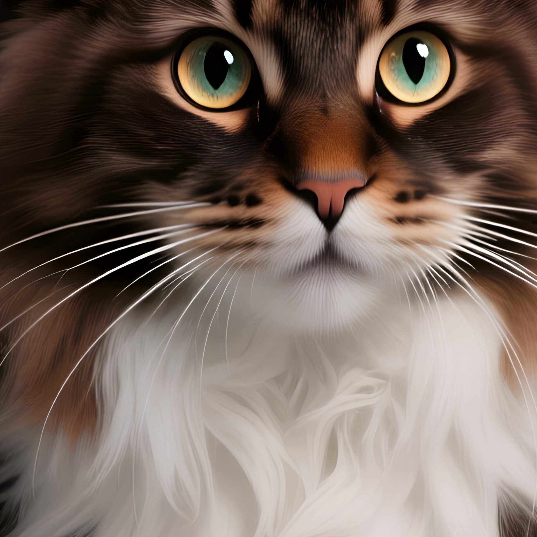 A Cat Maine Coon Peeping Out From Under Blanket Science Fiction - Full Resolution Quality Preview