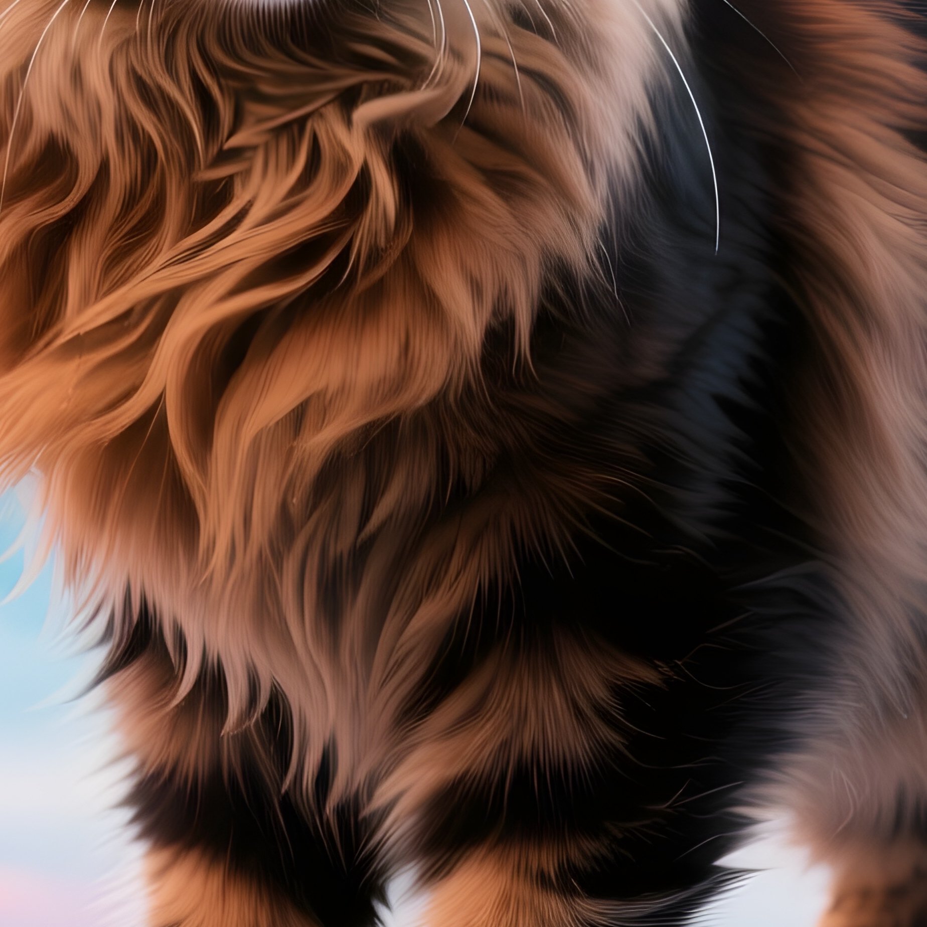 A Cat Maine Coon Standing On A Keyboard Or Laptop - Full Resolution Quality Preview