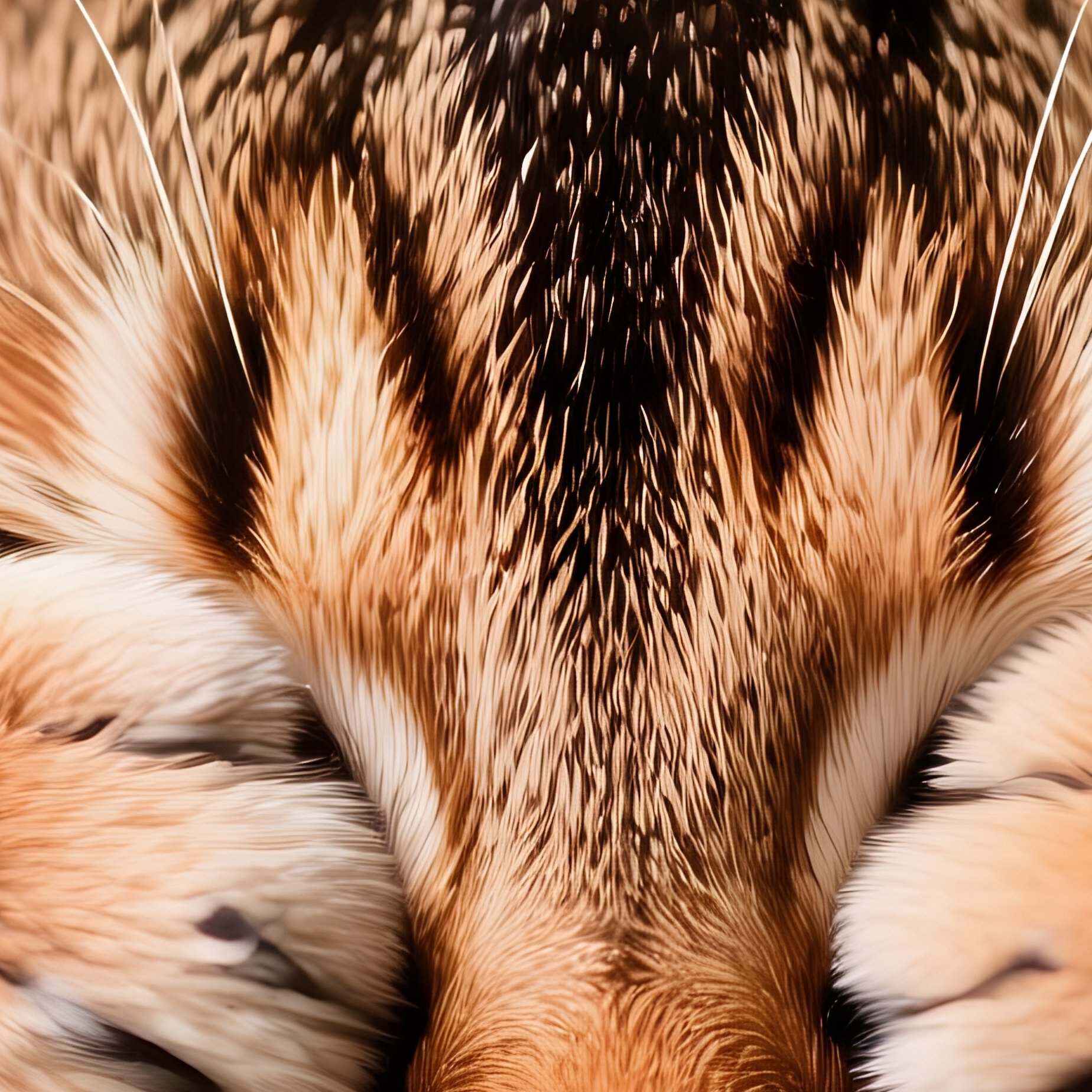 A Cat Somali Paws Over Face While Sleeping - Full Resolution Quality Preview