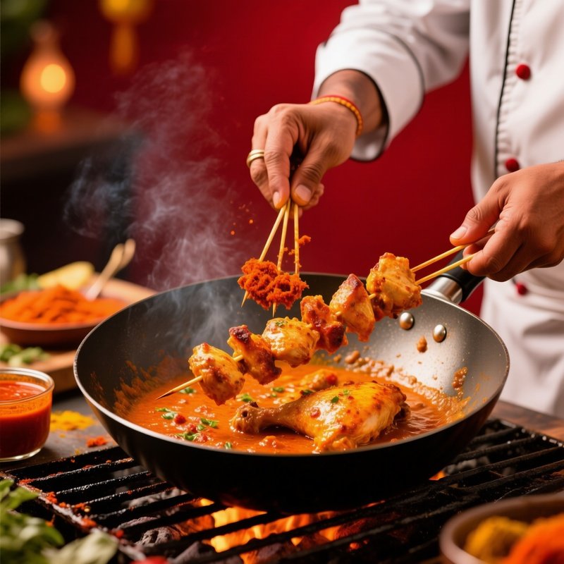 A Chicken Tikka Masala Cooking Process