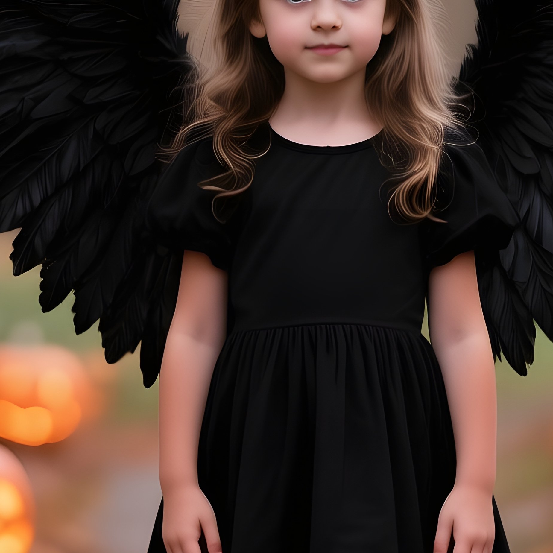 A Child Dressed As An Angel Or Devil For Halloween Halloween - Full Resolution Quality Preview