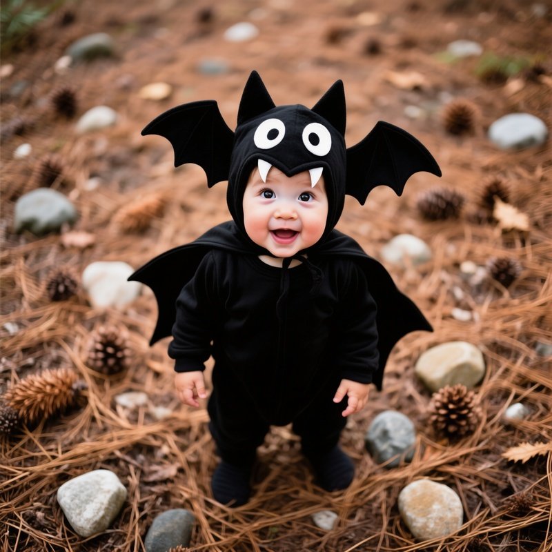 A Child Dressed In A Bat Costume Child Bat Costume