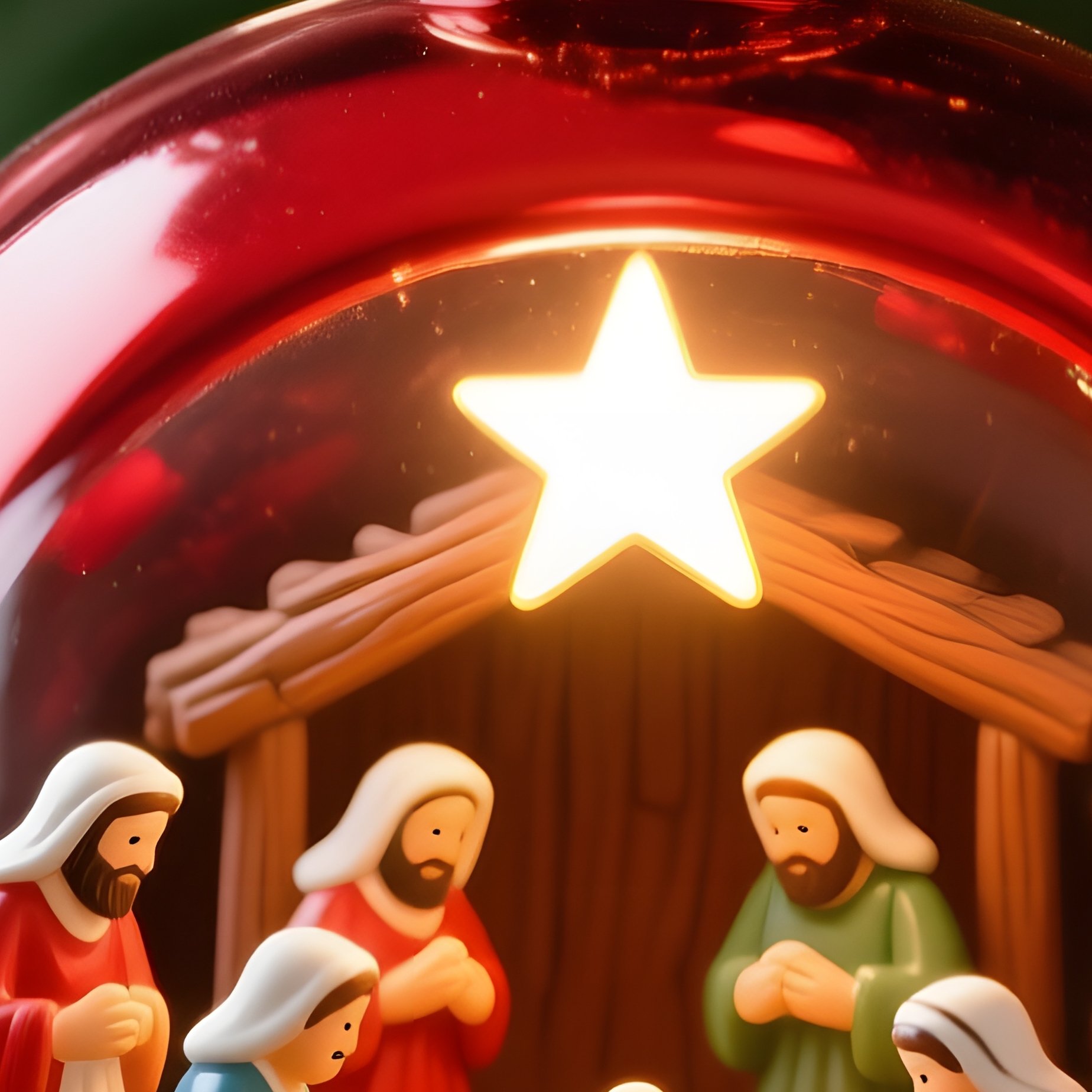 A Christmas Ornament Depicting A Nativity Scene Christmas Ornament - Full Resolution Quality Preview