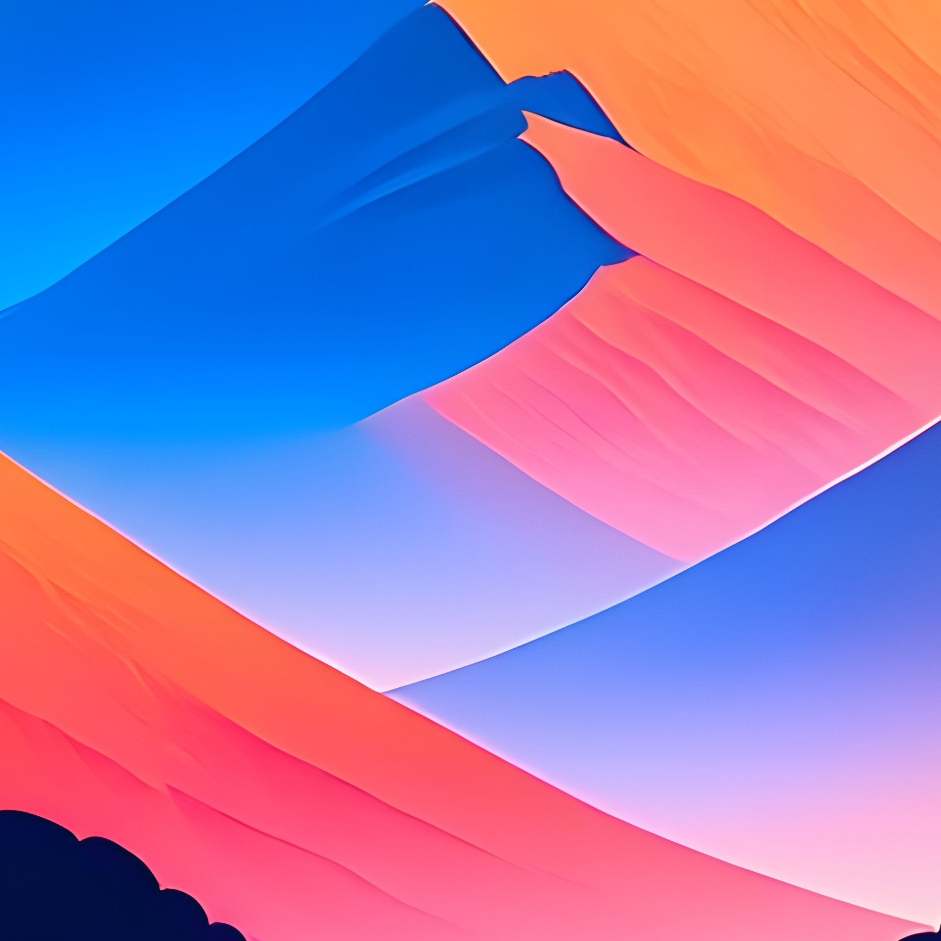 A Circular Landscape Featuring Mountains And Trees Landscape - Full Resolution Quality Preview