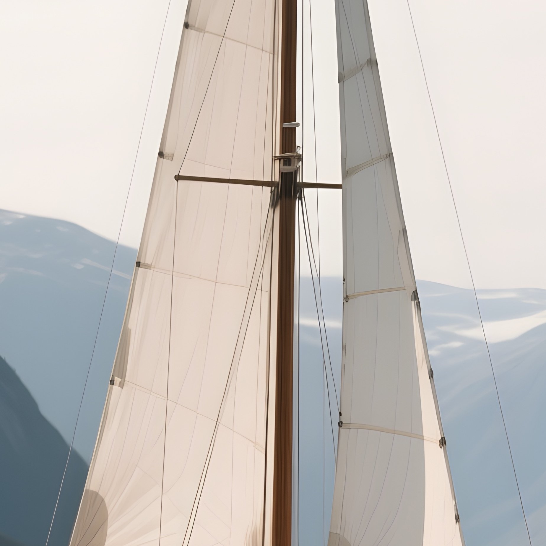 A Classic Sailboat Cruising Along A Quiet Fjord - Full Resolution Quality Preview