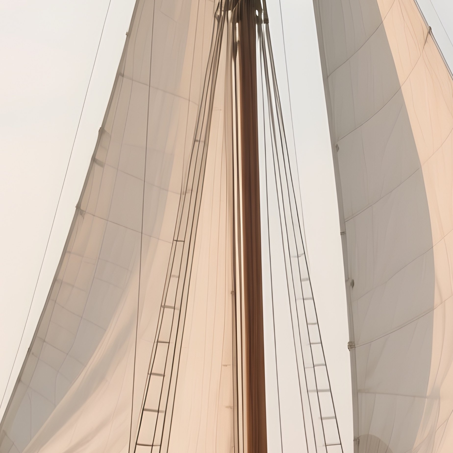 A Classic Wooden Sailboat Floating Near A Peaceful Harbor - Full Resolution Quality Preview