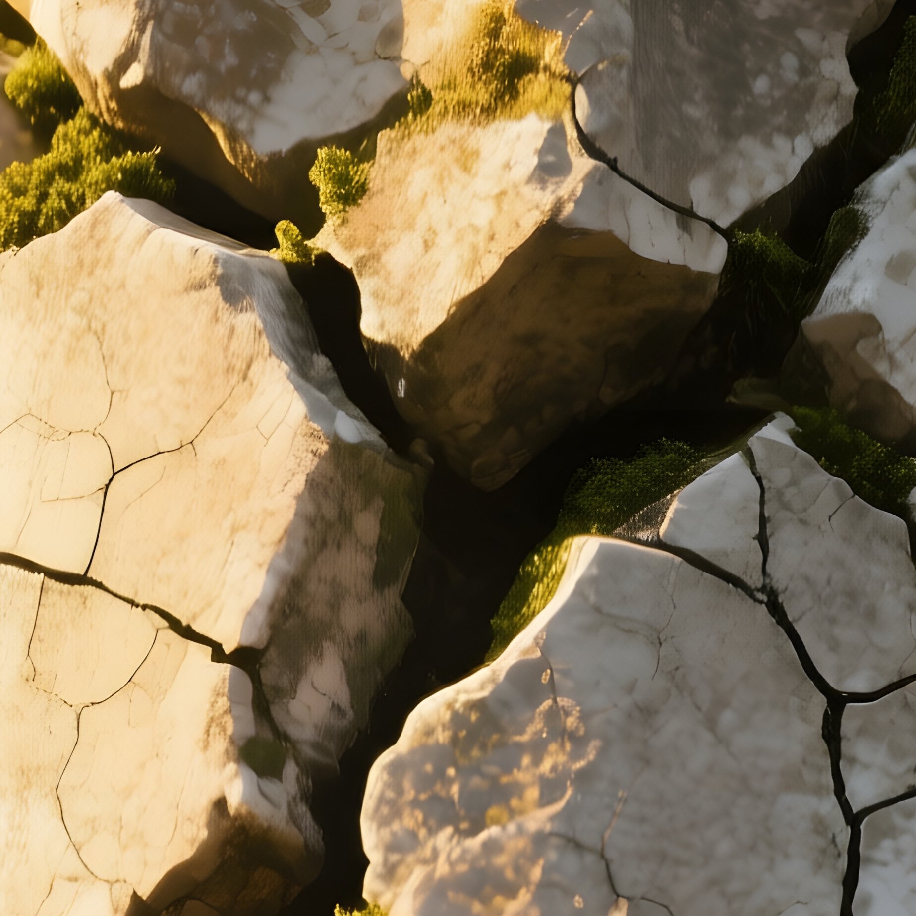 A Close Perspective Of A Weathered Limestone Column Cracked By Centuries, Vines Creeping Up Its - Full Resolution Quality Preview