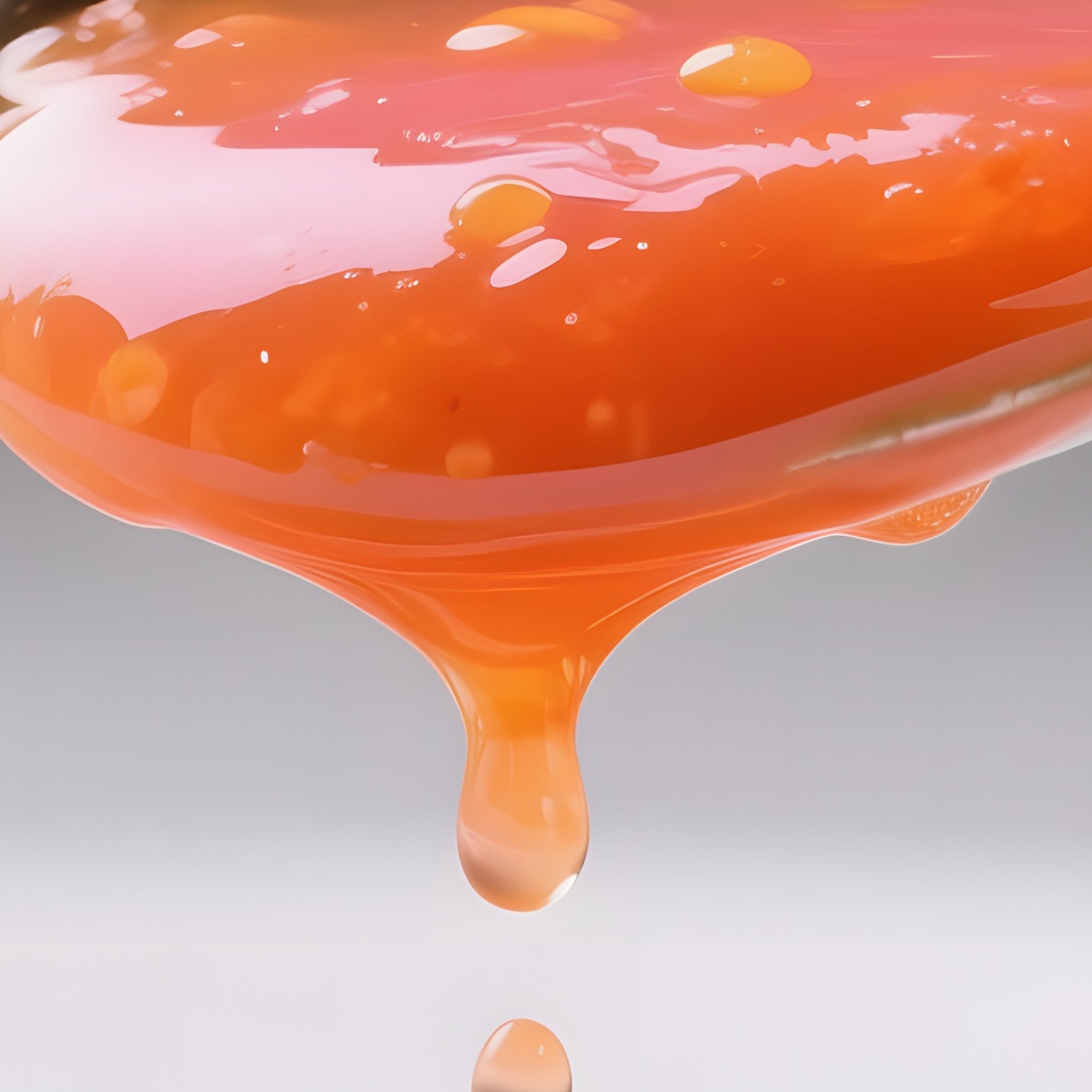 A Close Up Macro View Of A Polished Stainless Steel Spoon Dipping Into A Glossy Bowl Of Vivid - Full Resolution Quality Preview