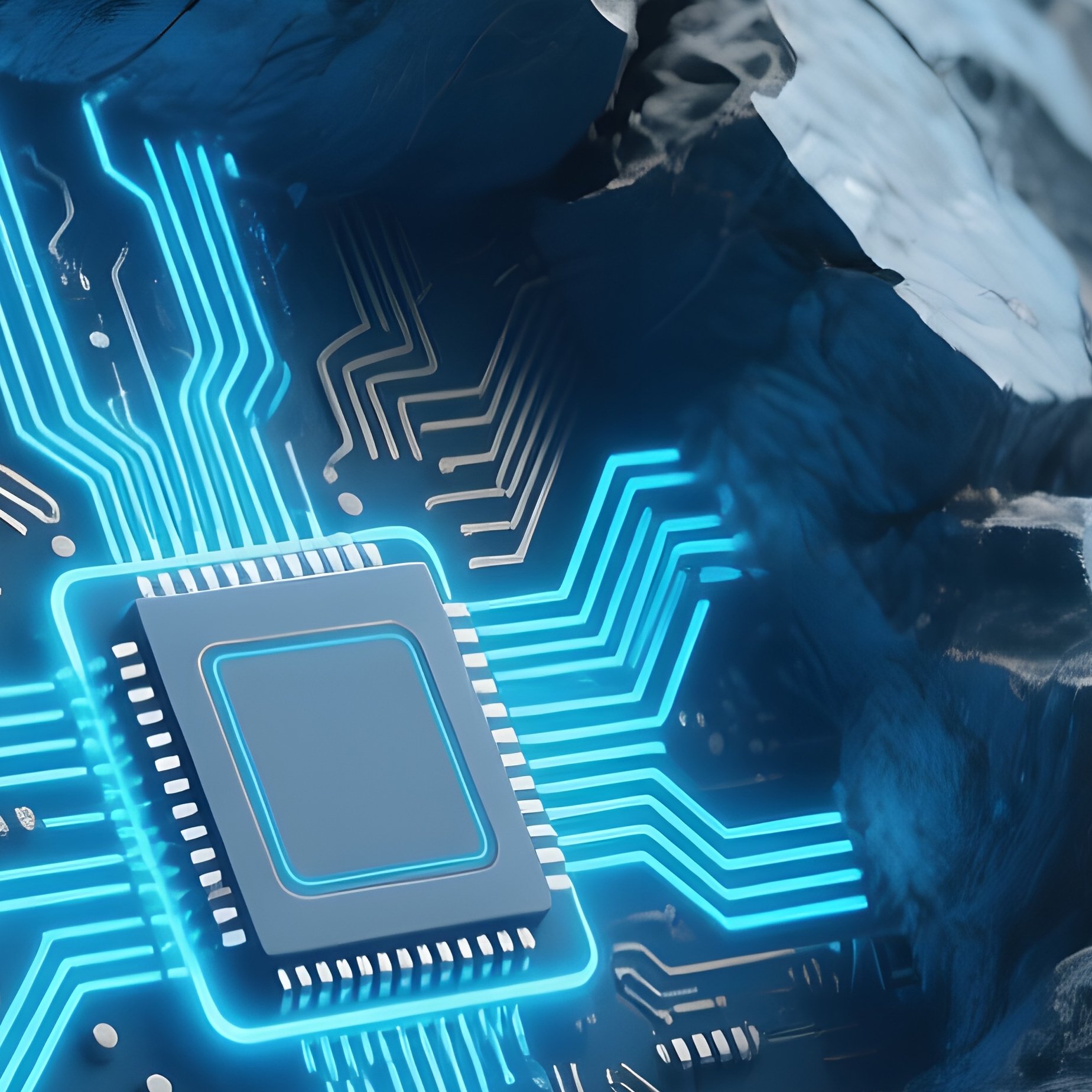 A Close‑Up Of A Cracked Asteroid Surface Revealing Hidden Circuitry Etched Into The Rock, Pulsing - Full Resolution Quality Preview