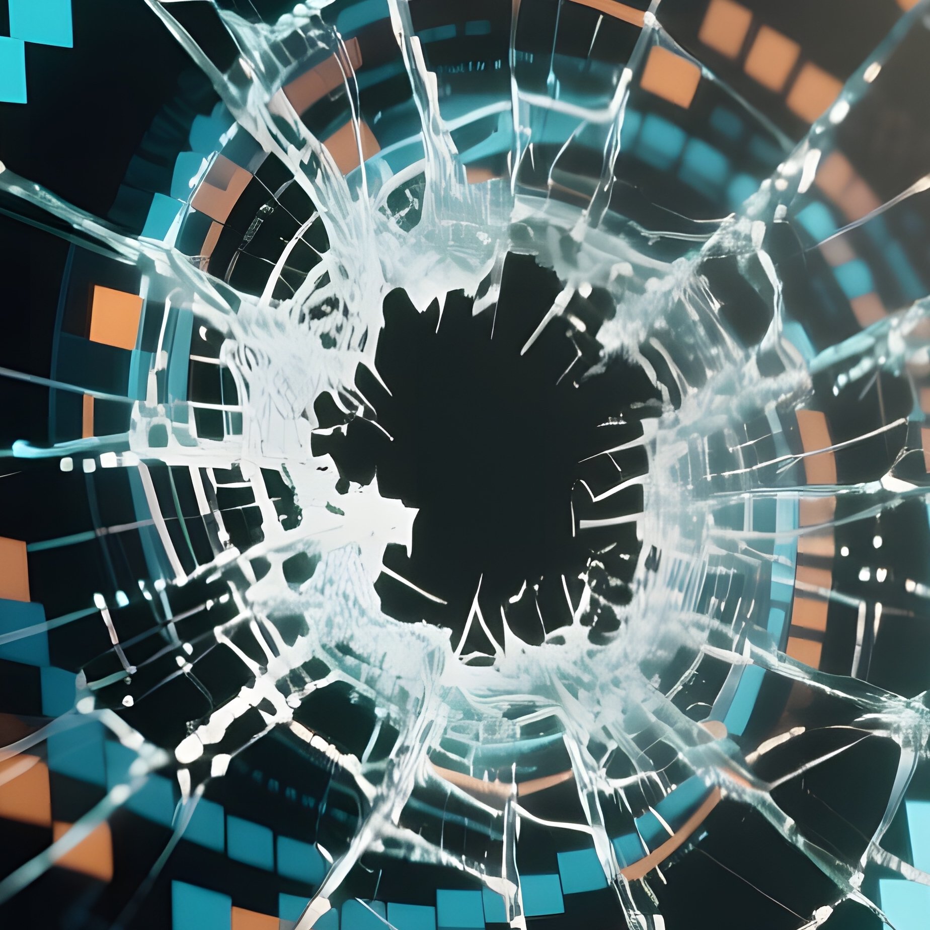 A Close‑Up Of A Cracked Smartphone Screen Displaying Swirling Vortexes Of Corrupted Pixels, - Full Resolution Quality Preview