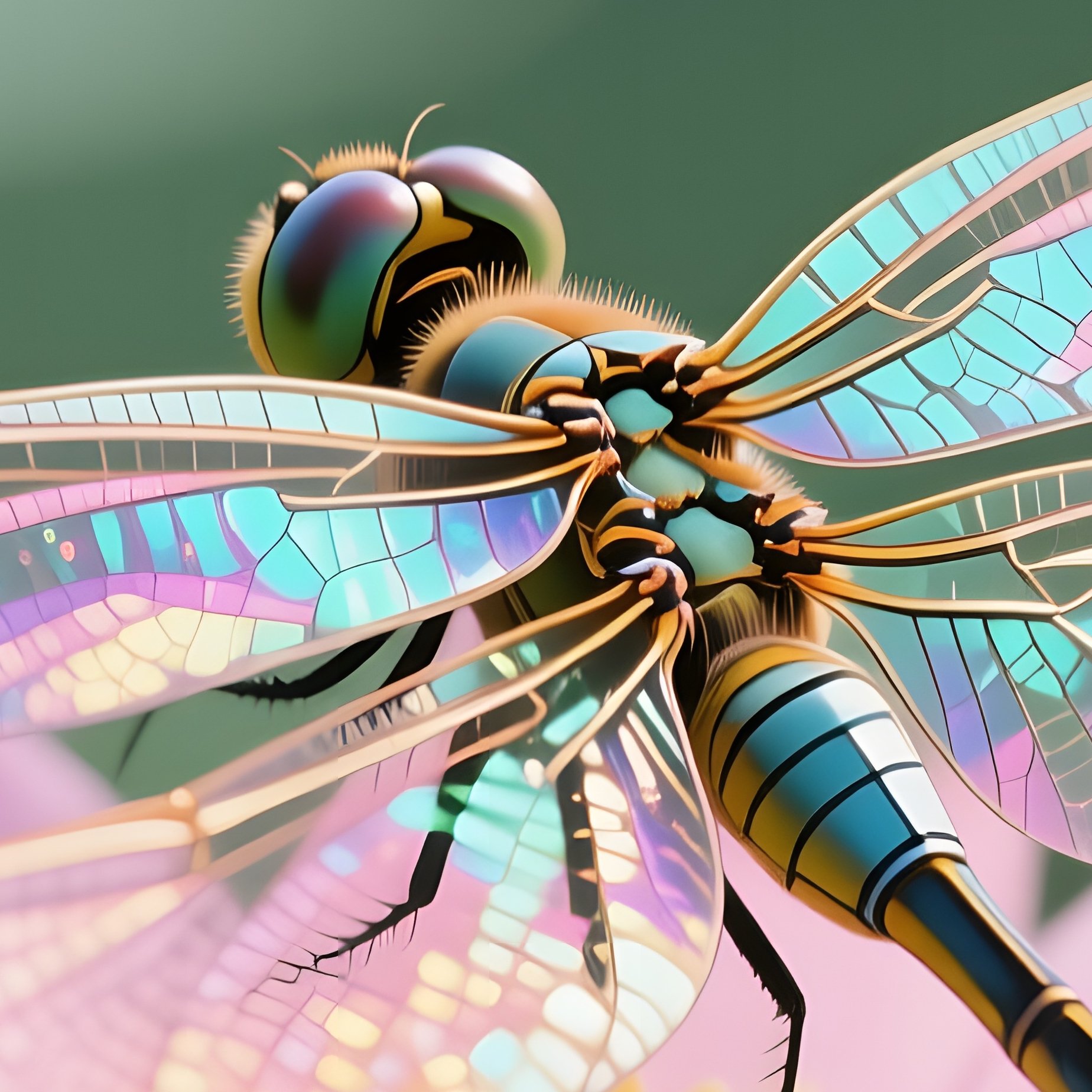 A Close‑Up Of A Dragonfly Perched On A Lily Pad, Wings Shimmering Iridescently, Background Blurred - Full Resolution Quality Preview