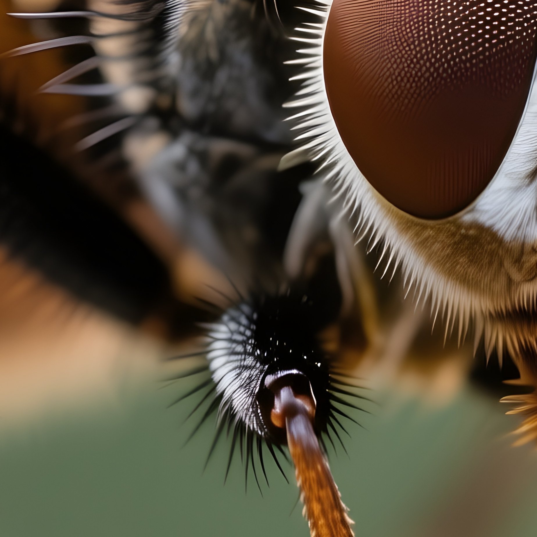 A Close Up Of A House Fly Rubbing Its Front Legs Together - Full Resolution Quality Preview