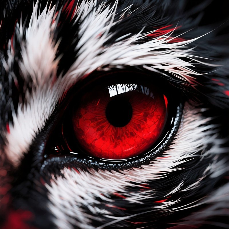 A Close Up Of A Red Eye Eye Red