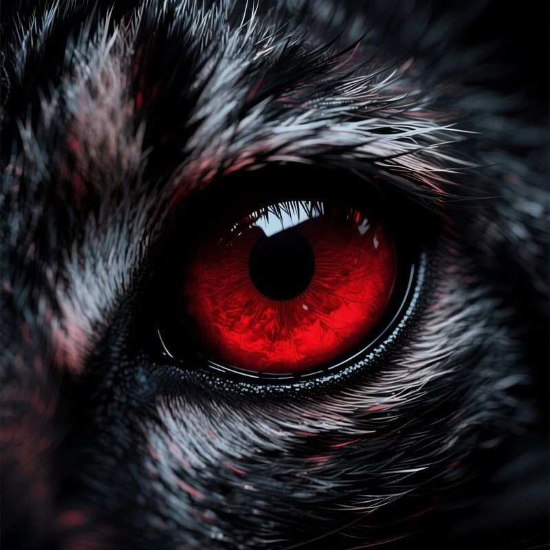 A Close Up Of A Red Eye Eye Red